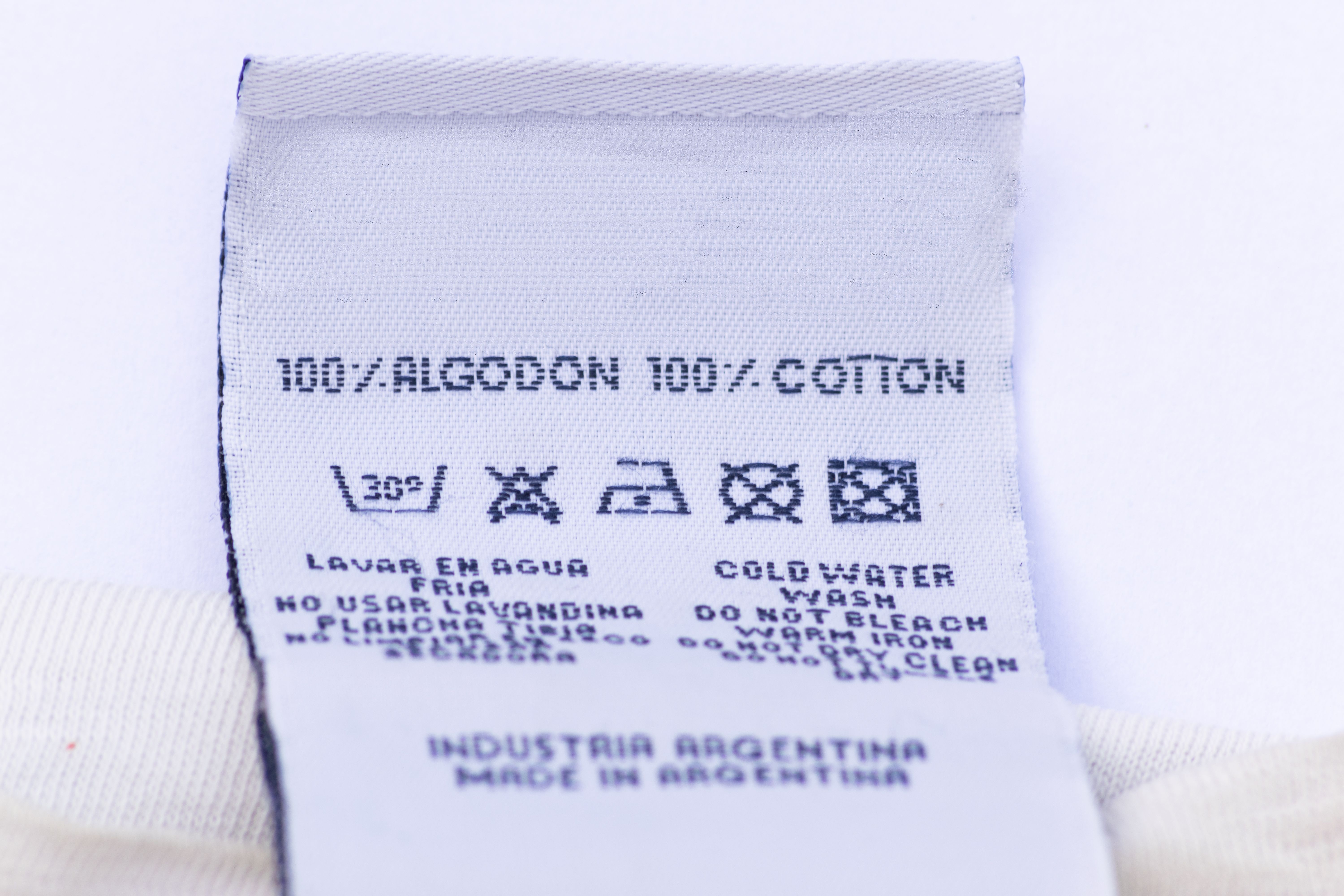 iron on label