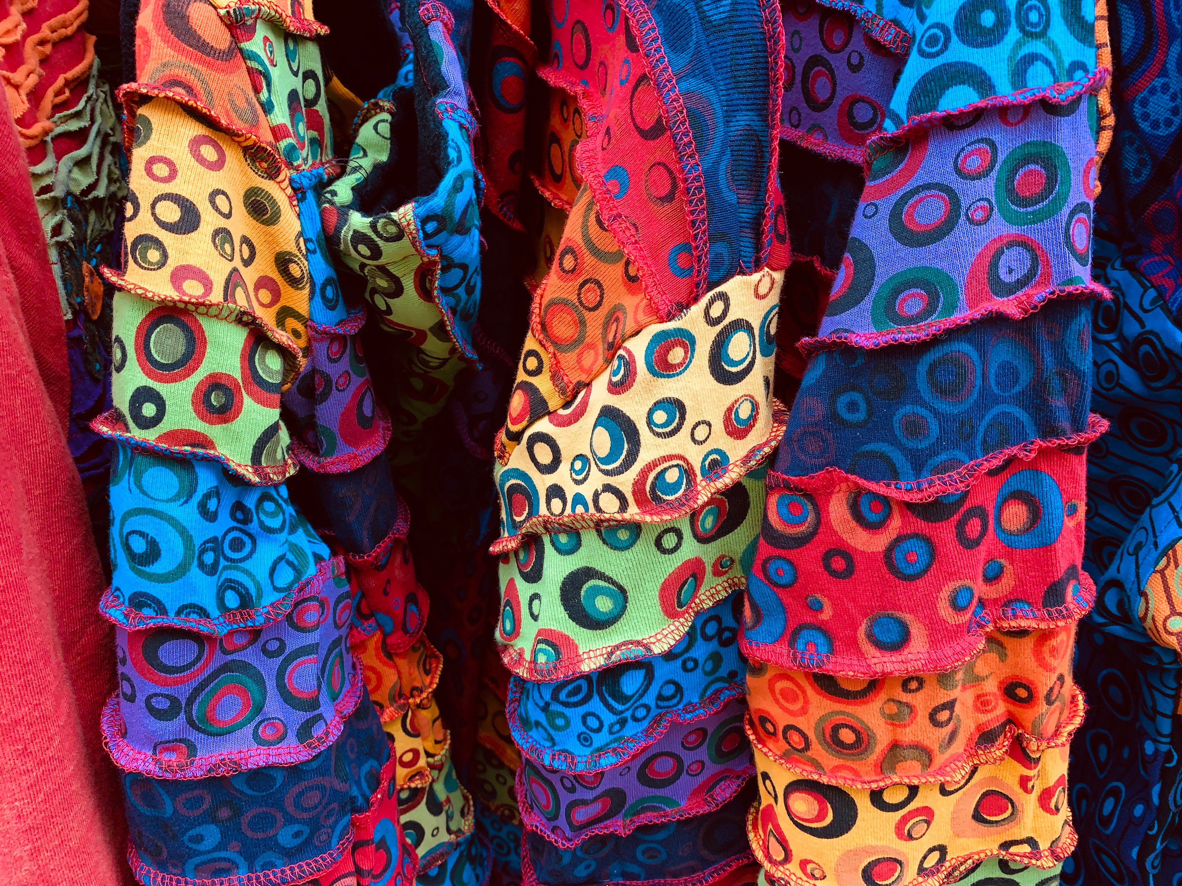 colorful fabrics outfit