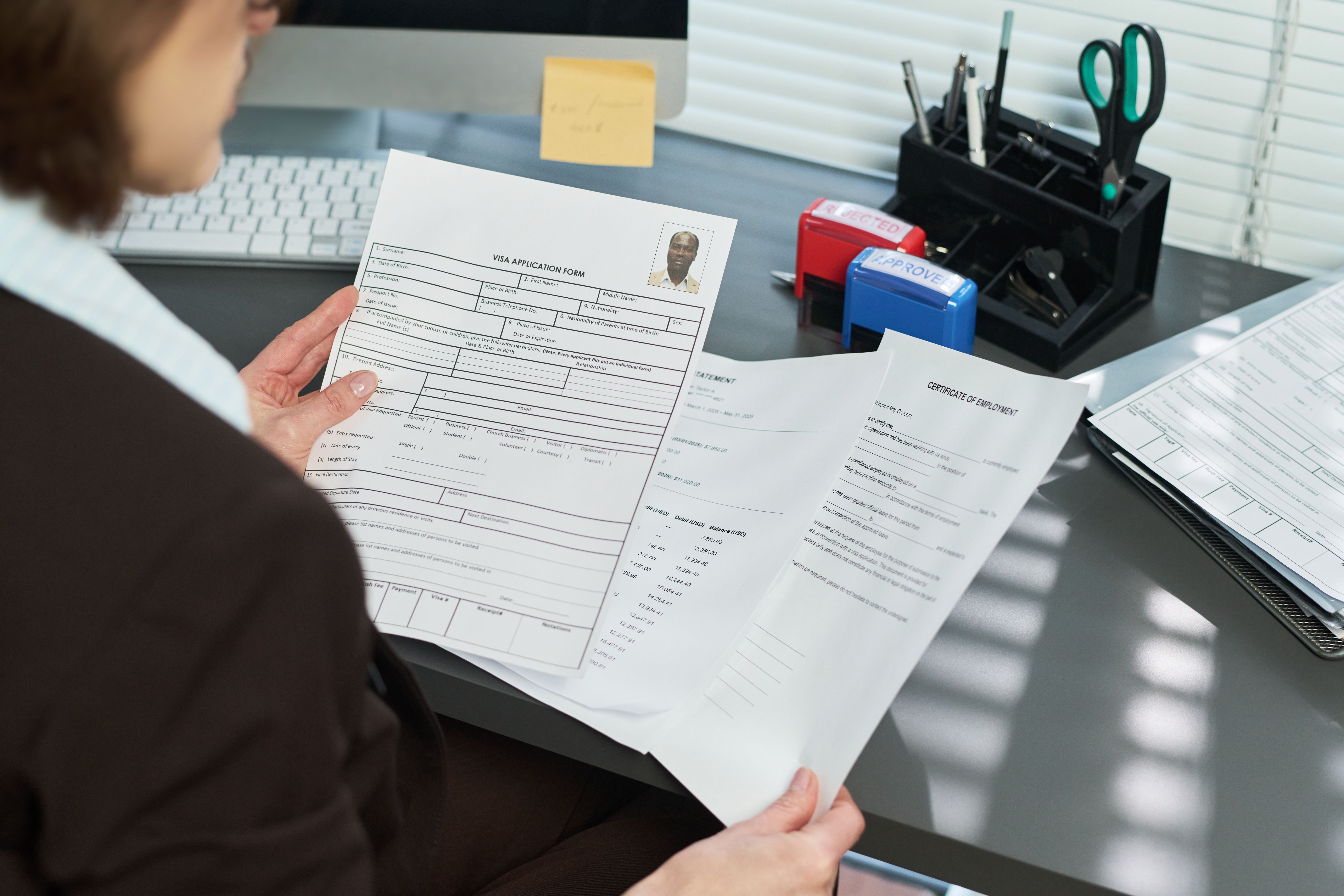 visa application documents