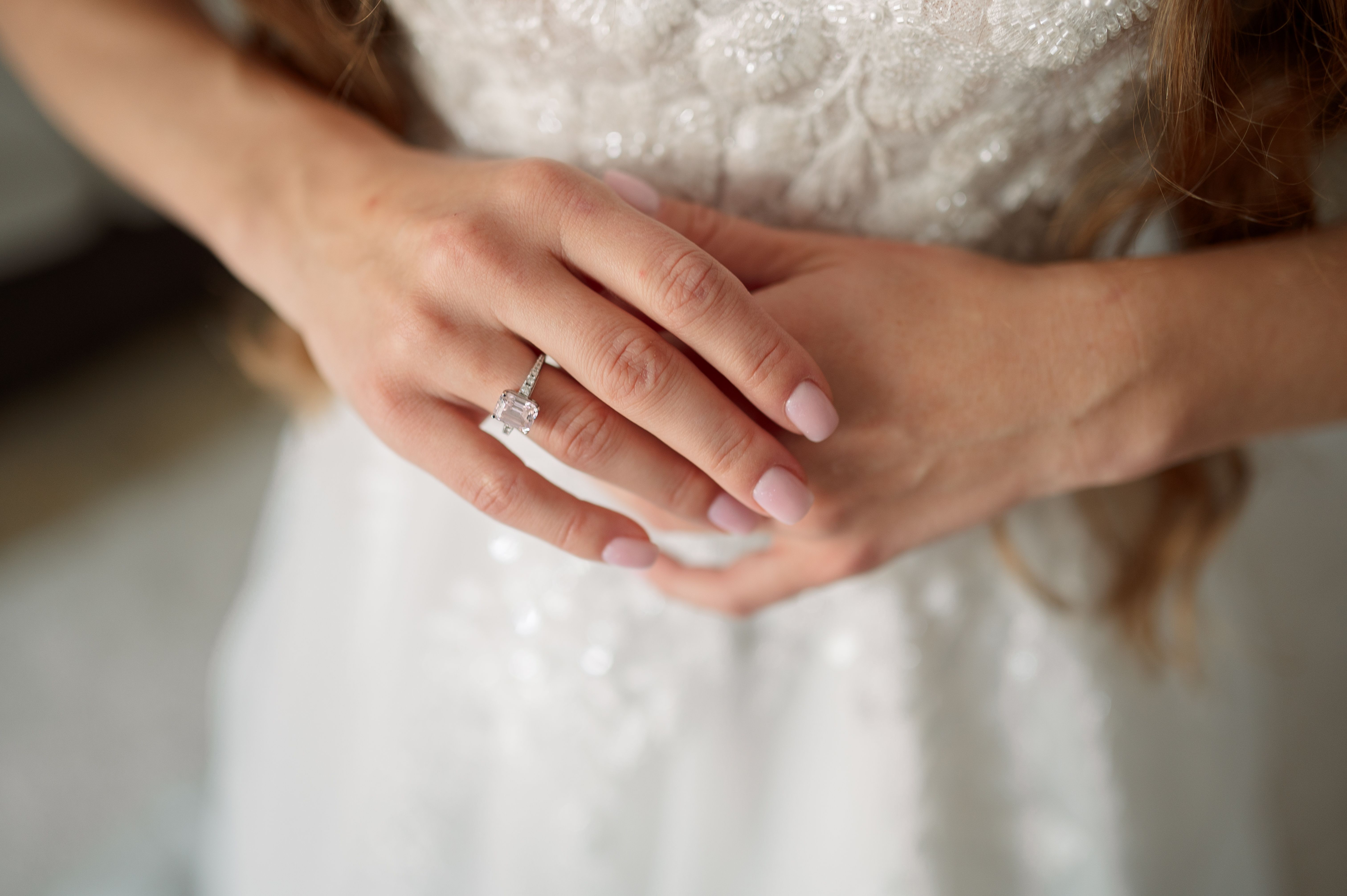 classic wedding nails
