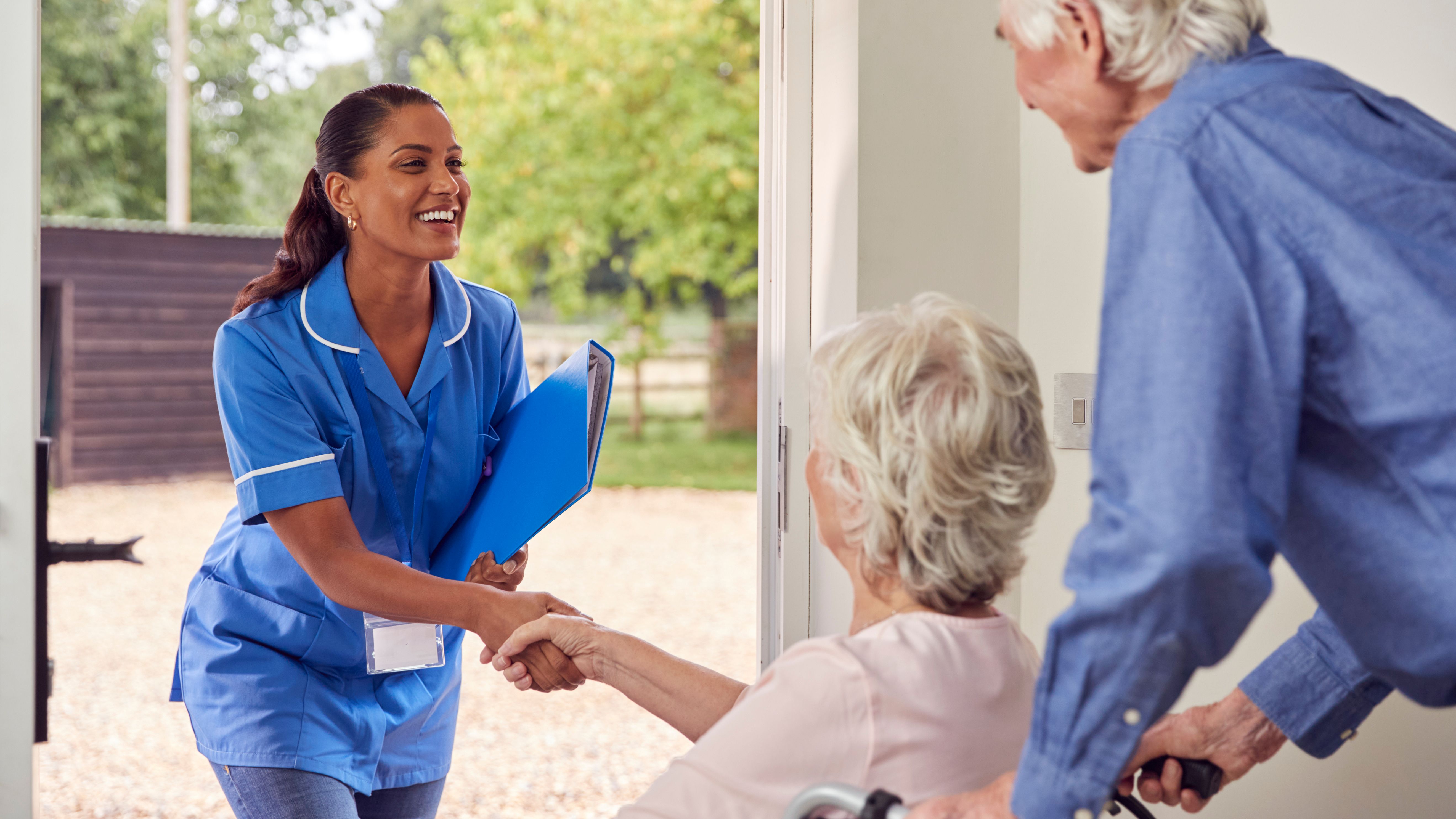 home care handshake