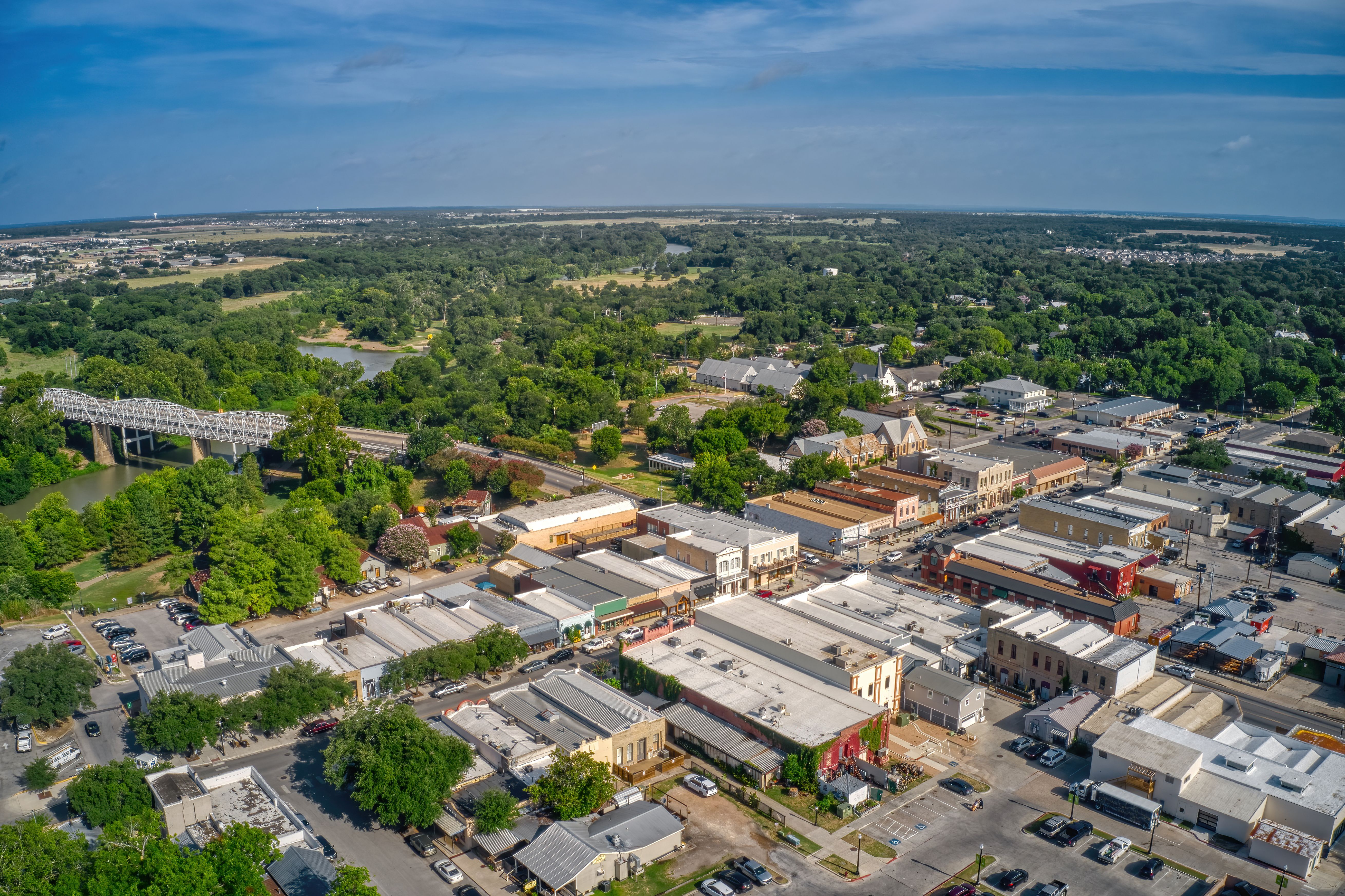 Aerial View of the Town of Bastrop, Texas Aerial View of the Town of Bastrop, Texas