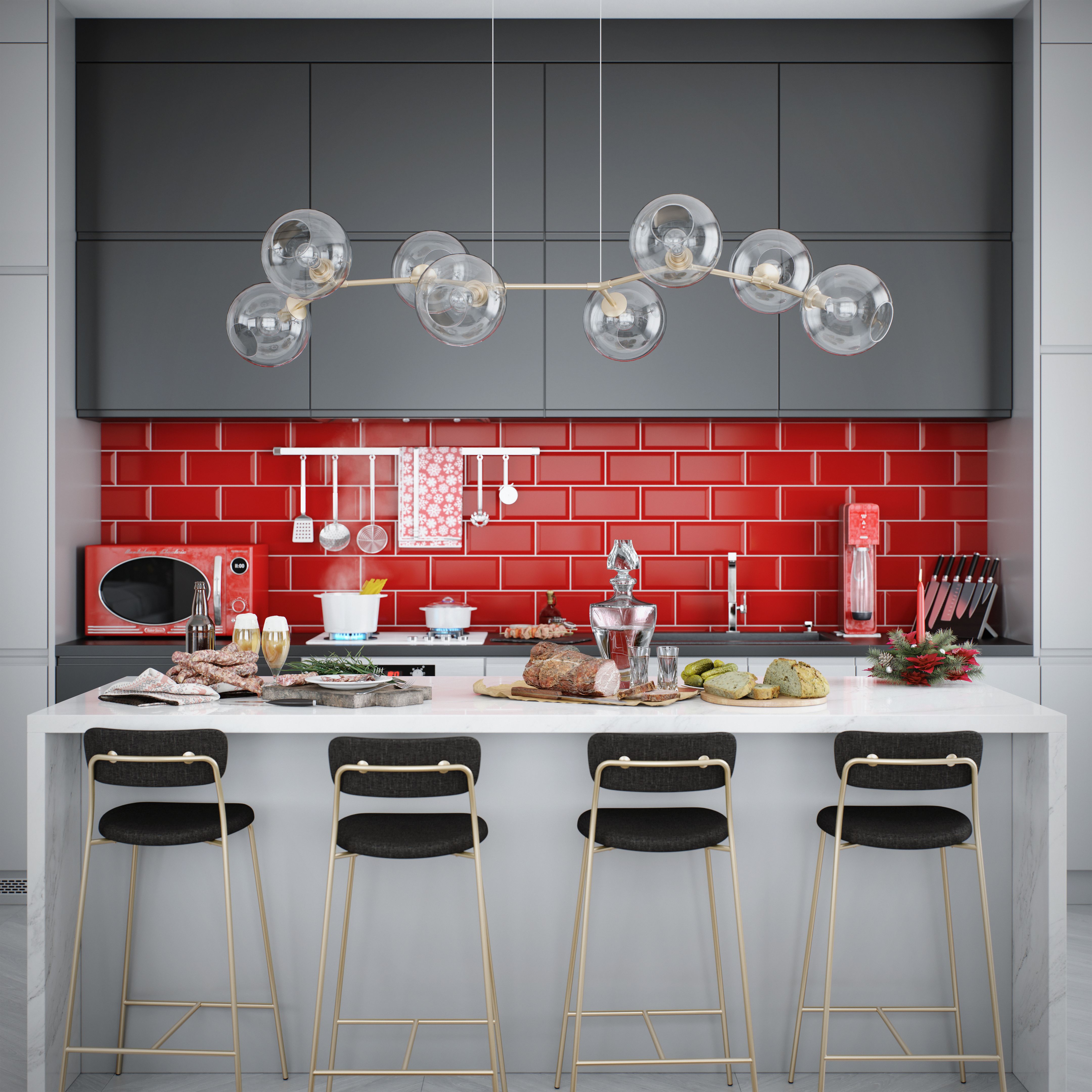 bold kitchen accents