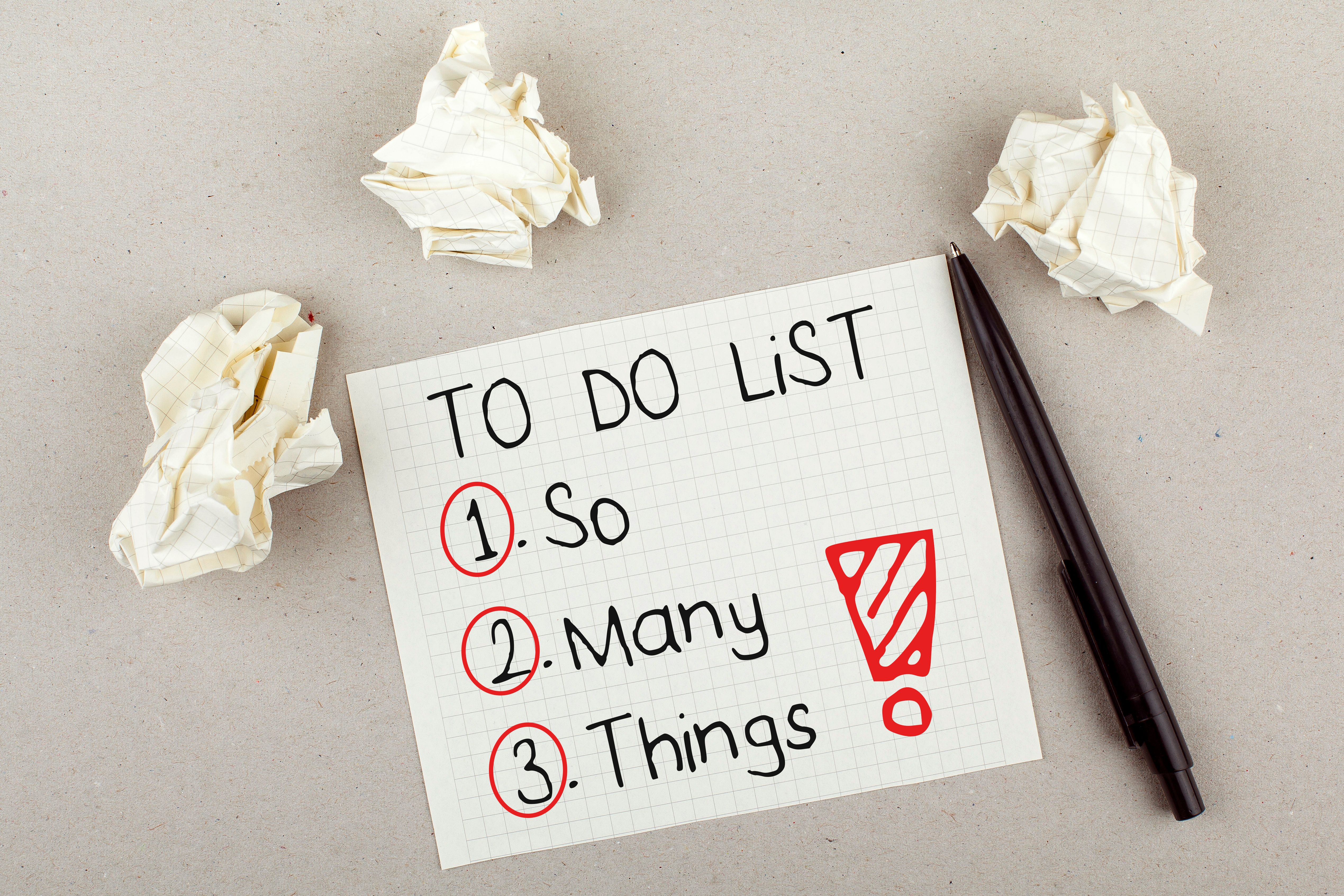 To Do List So Many Things