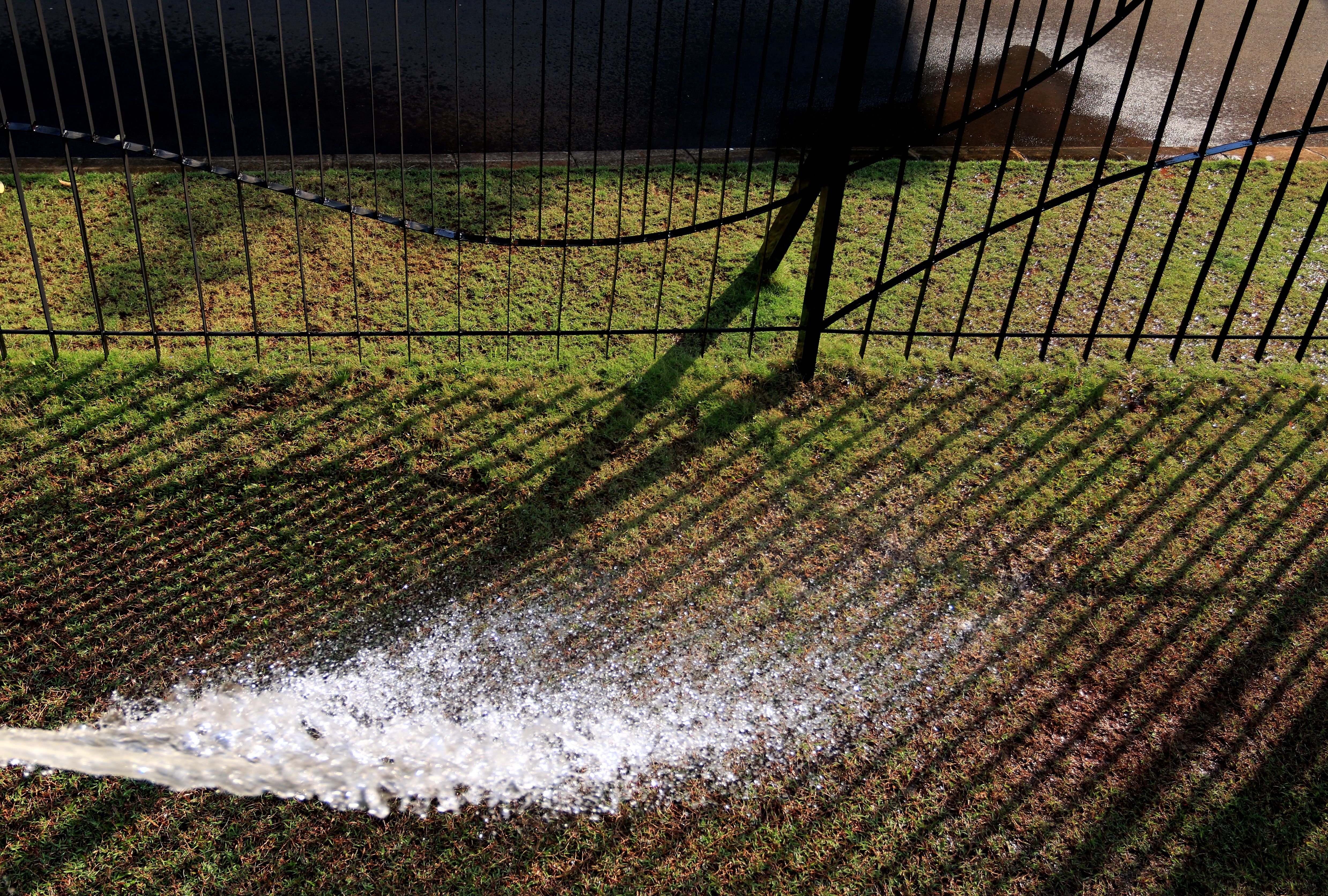 aerating lawn