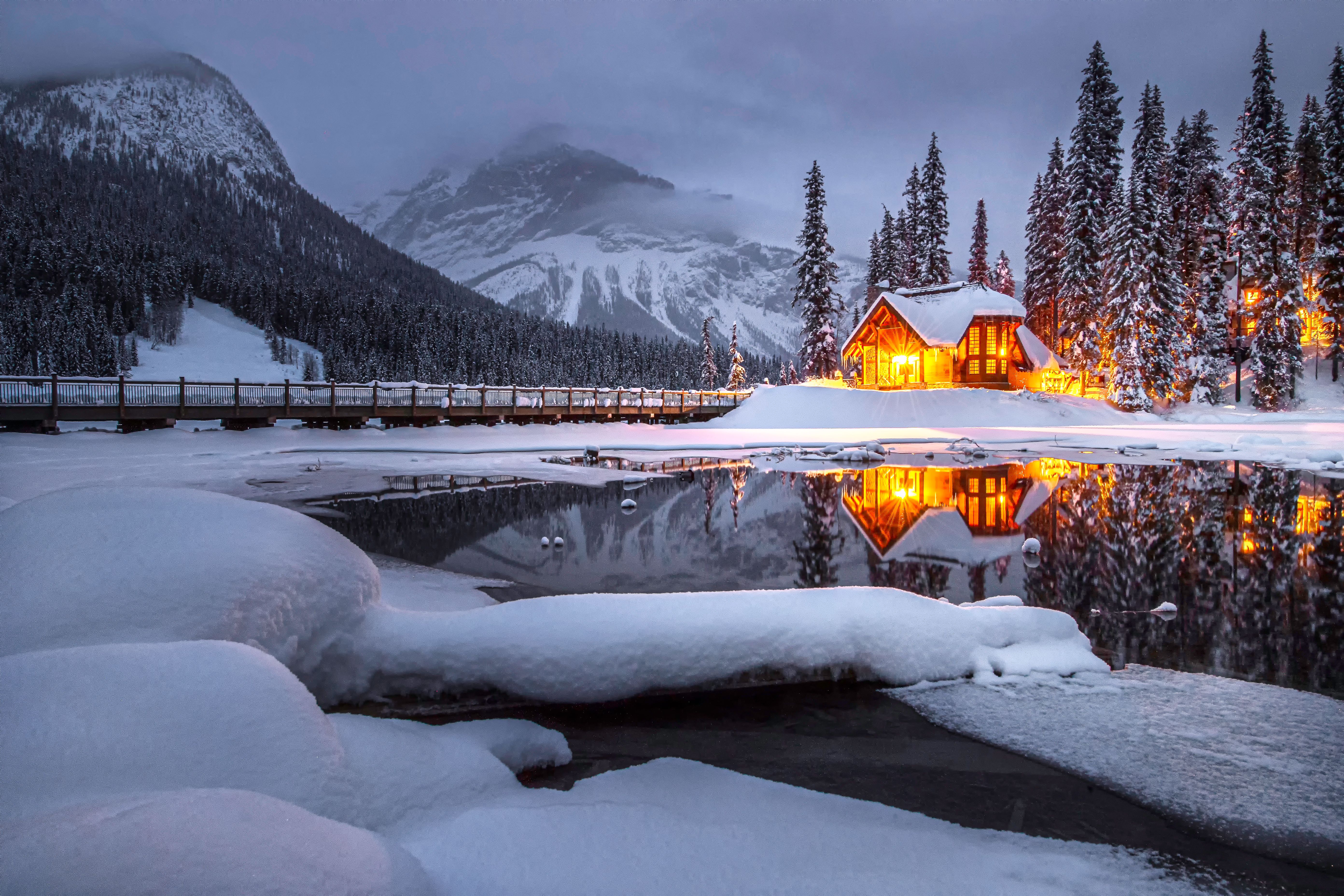 winter cabin retreat