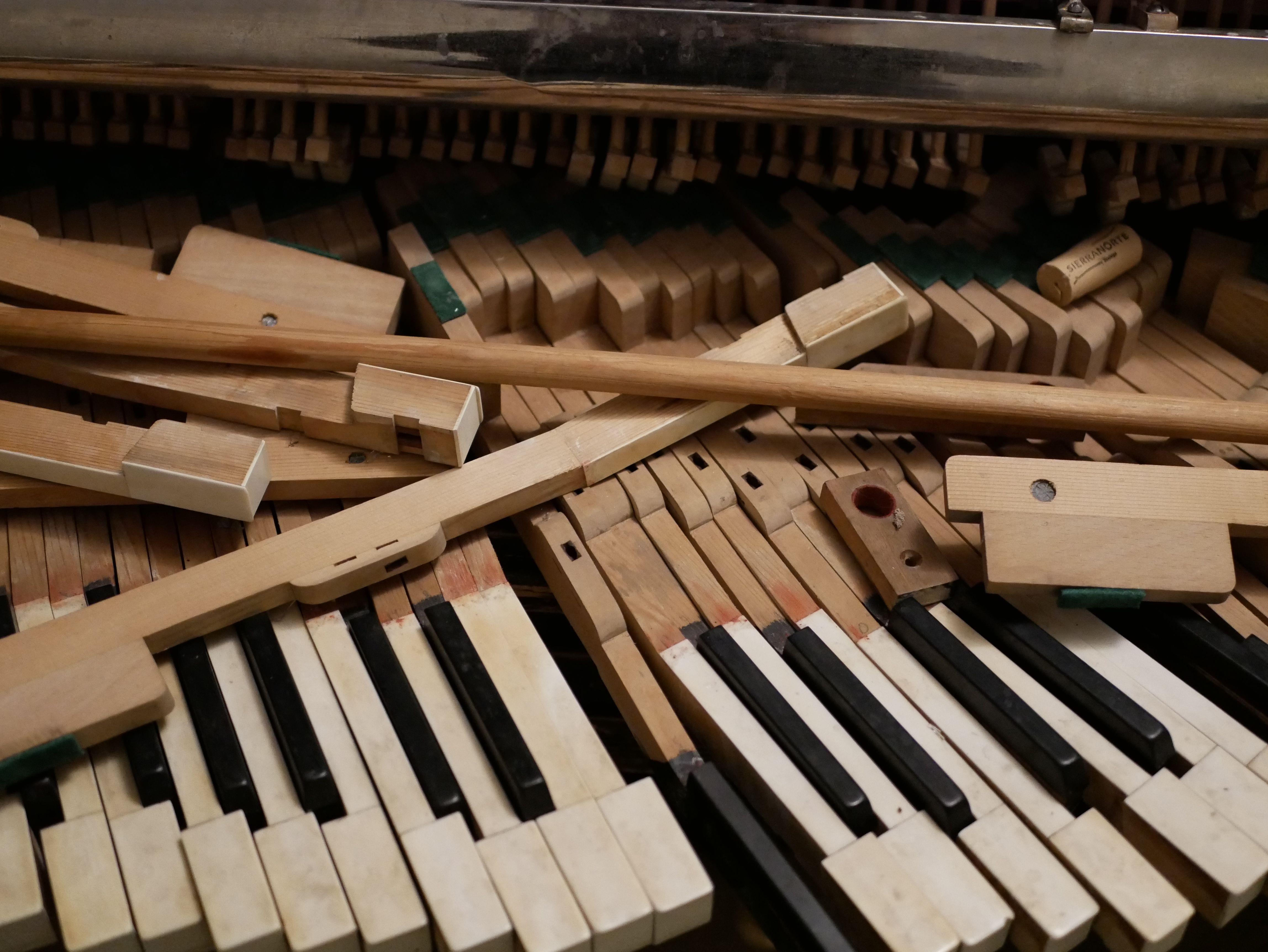 recycled piano parts