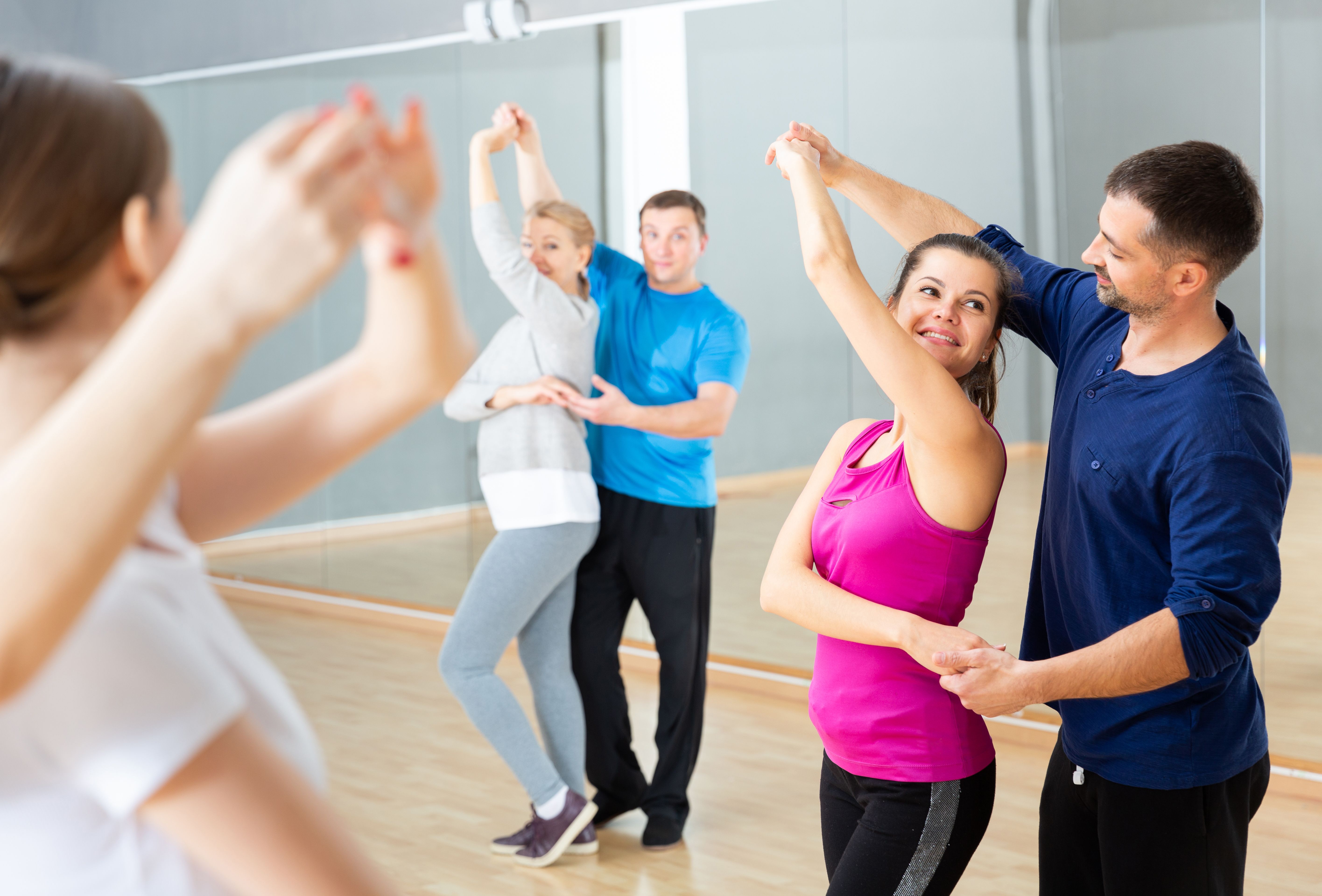 People dancing social dances in pair People dancing social dances in pair