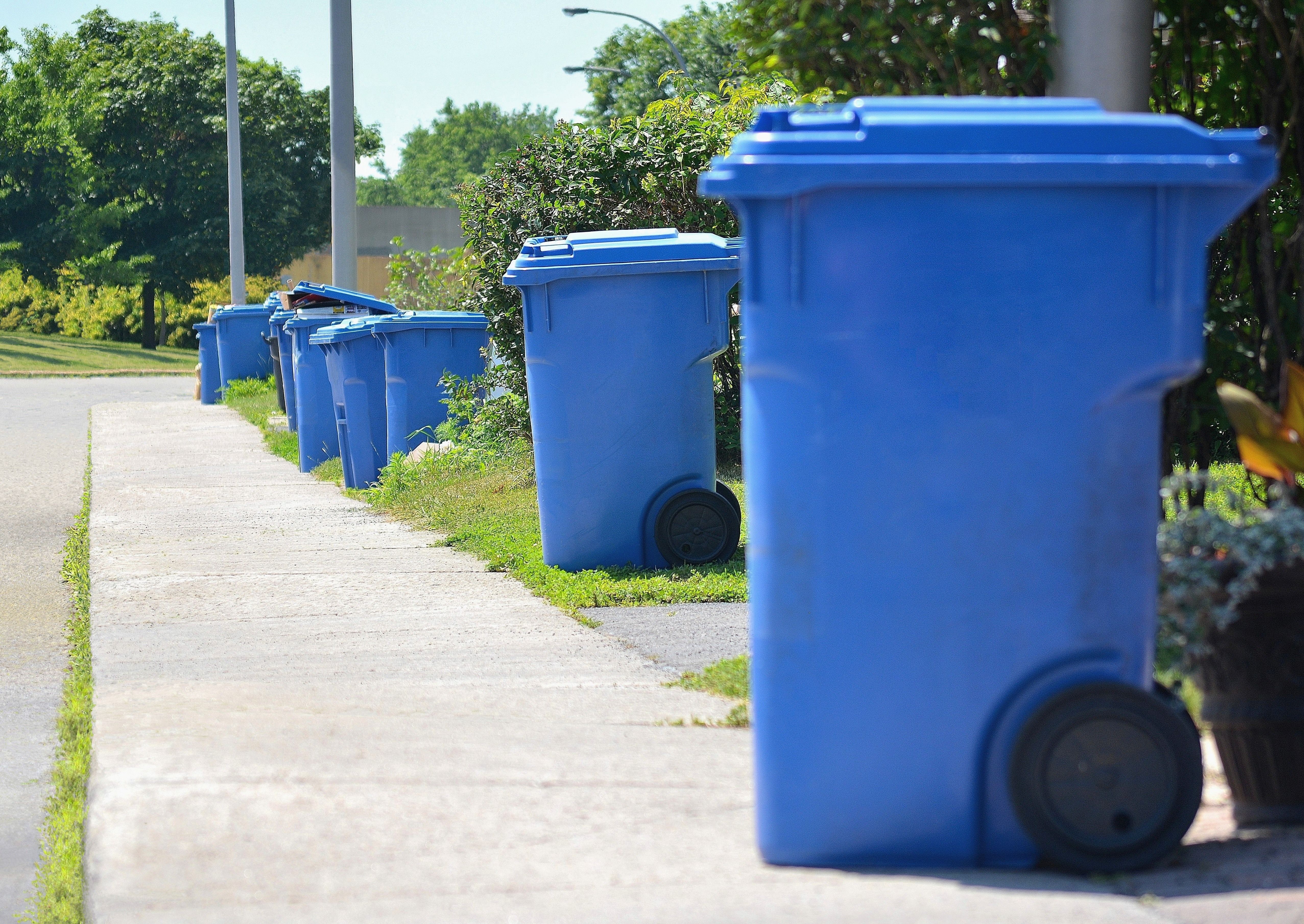 recycling bins