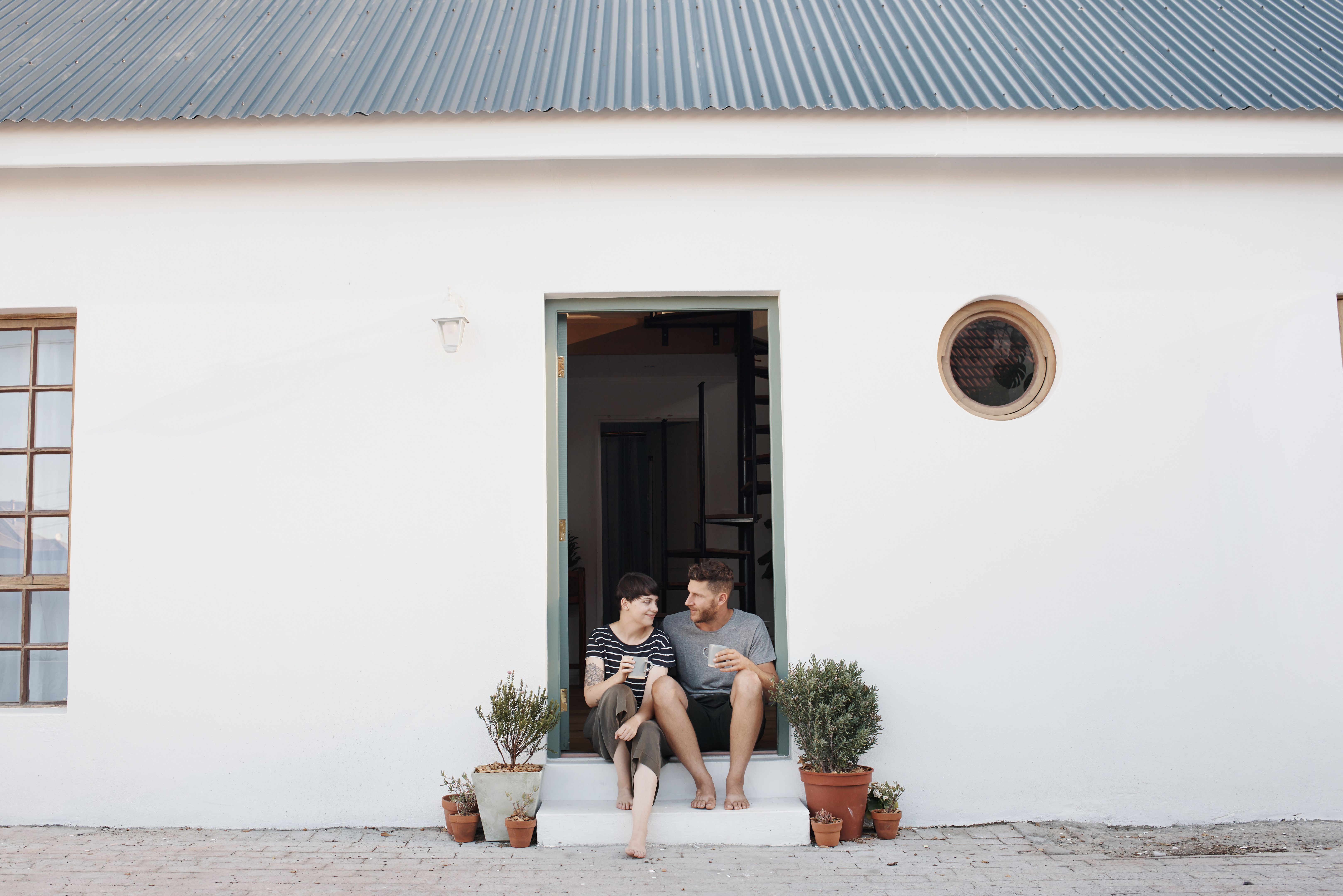 couple house sitting