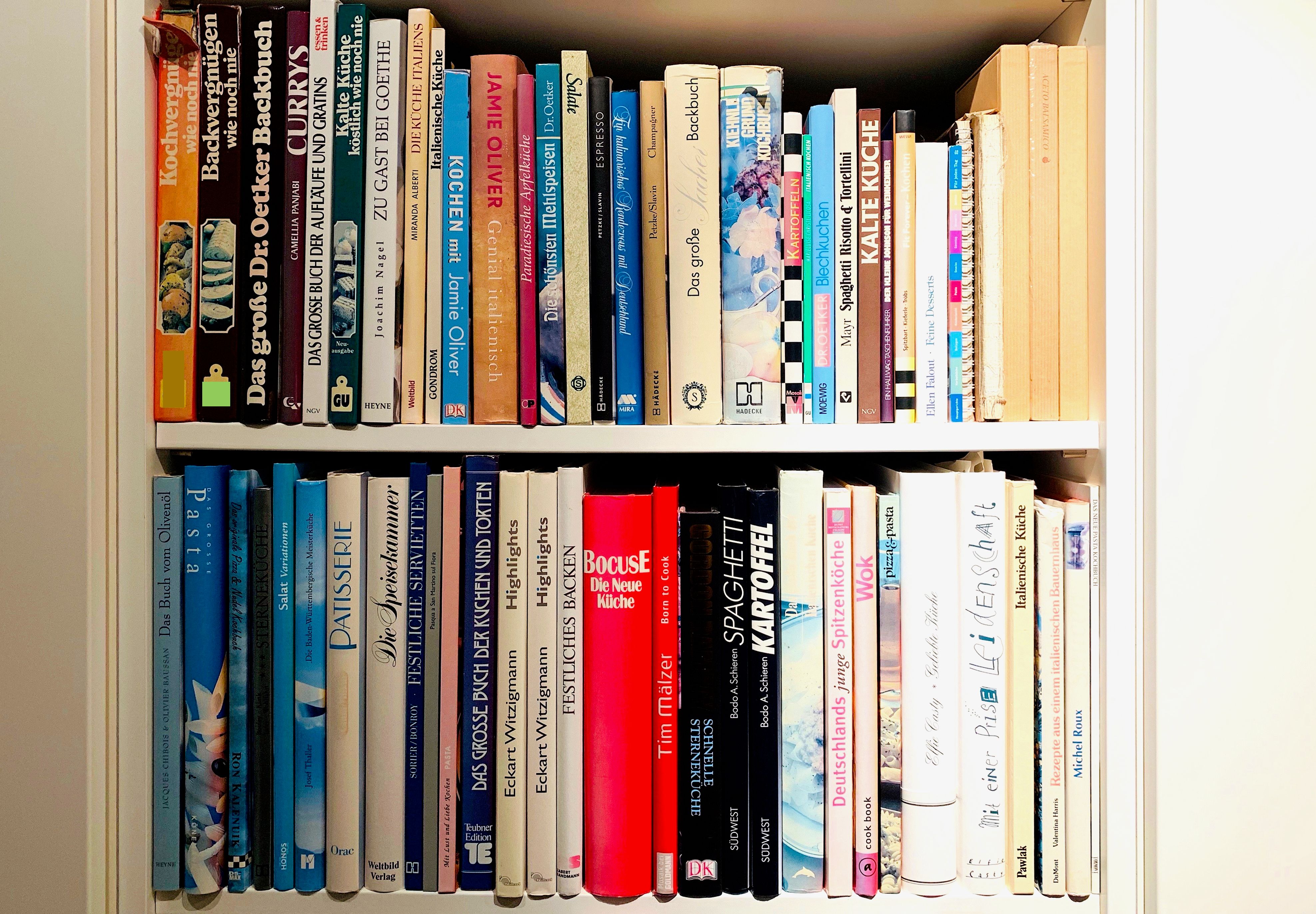 cookbook shelf