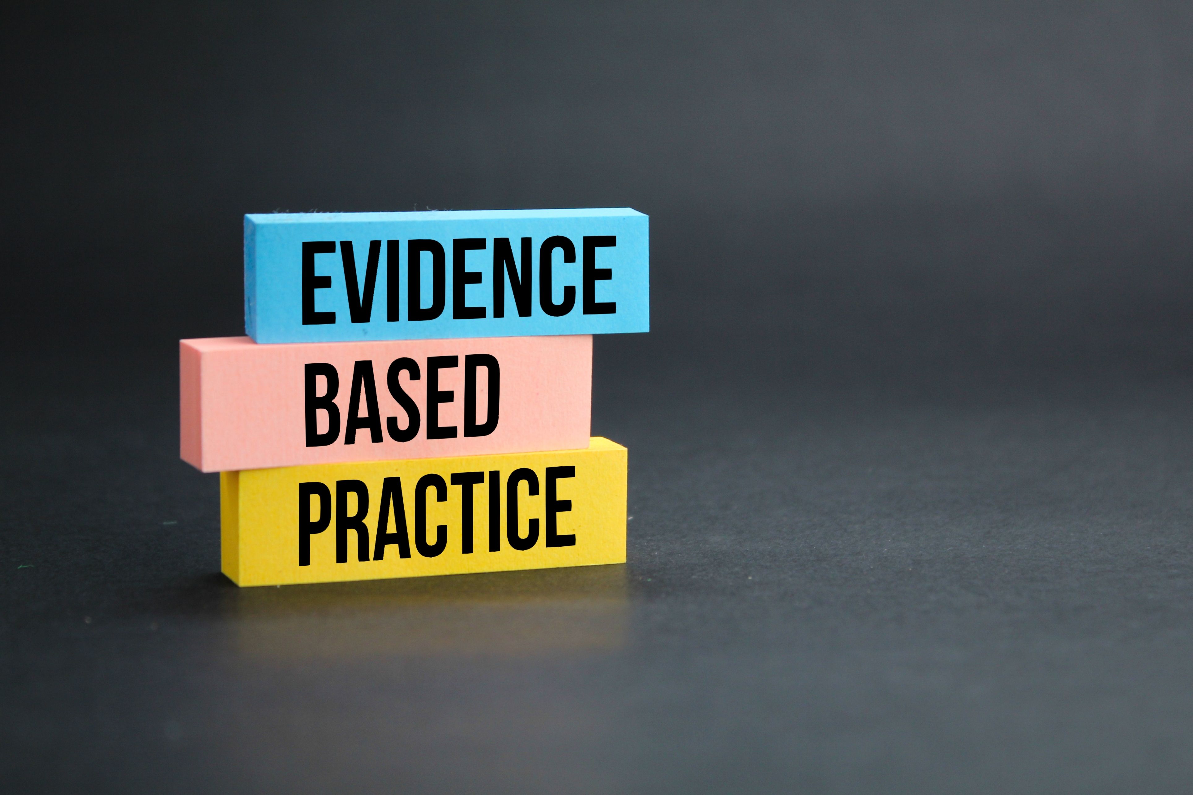 colored paper with the word Evidence based practice
