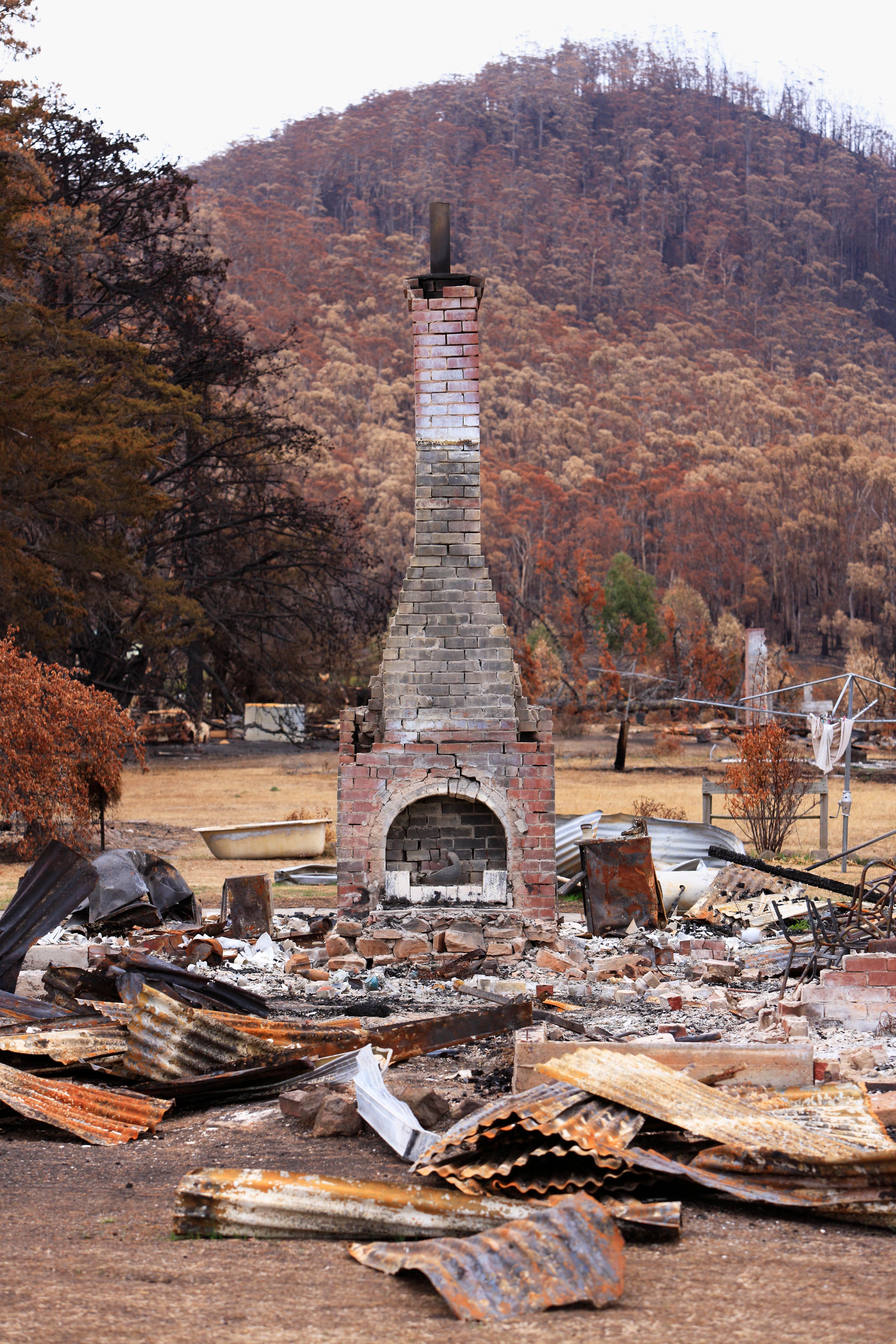 House destroyed by catastrophic bushfire