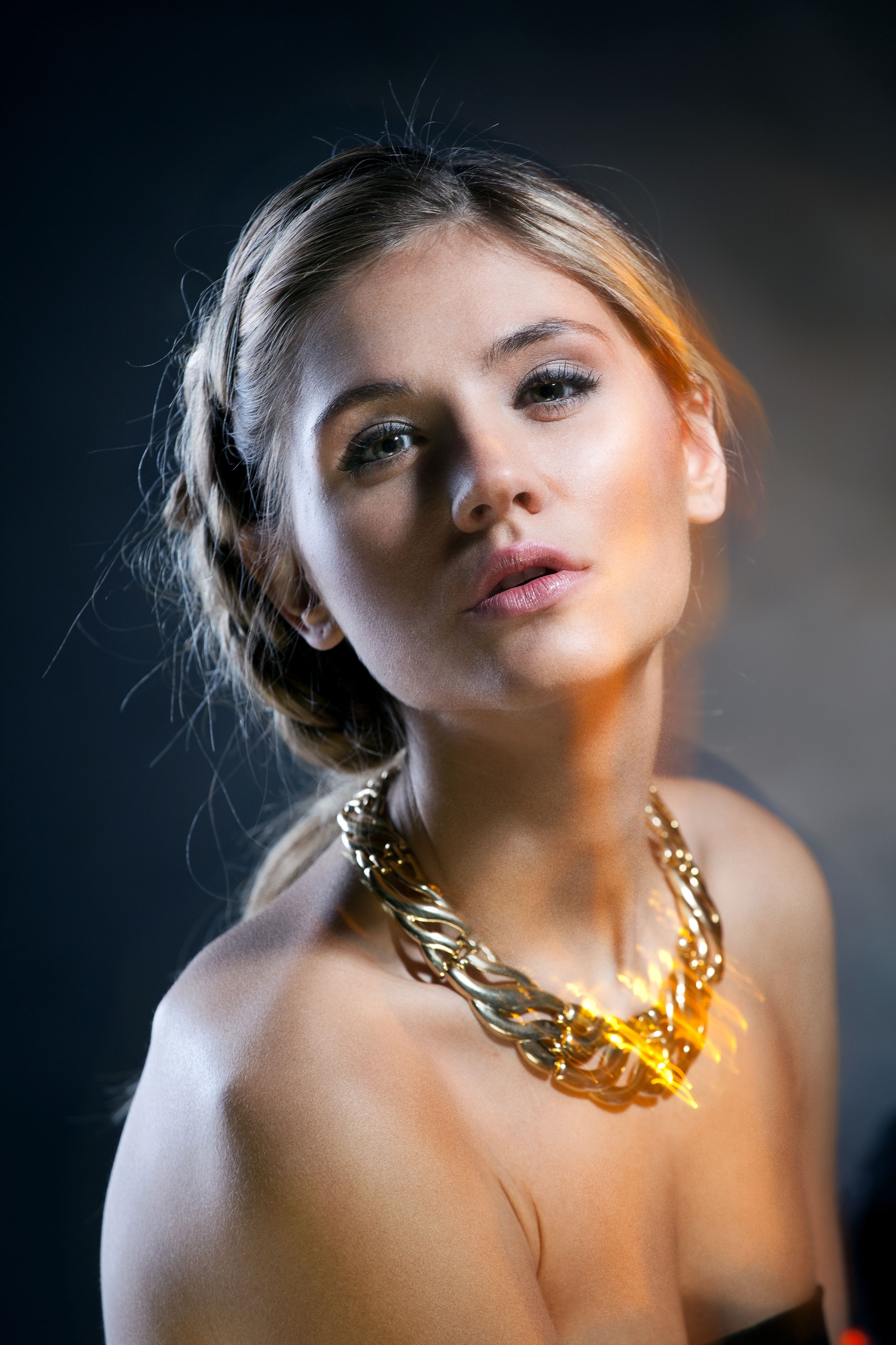 Portrait of  woman in exclusive jewelry