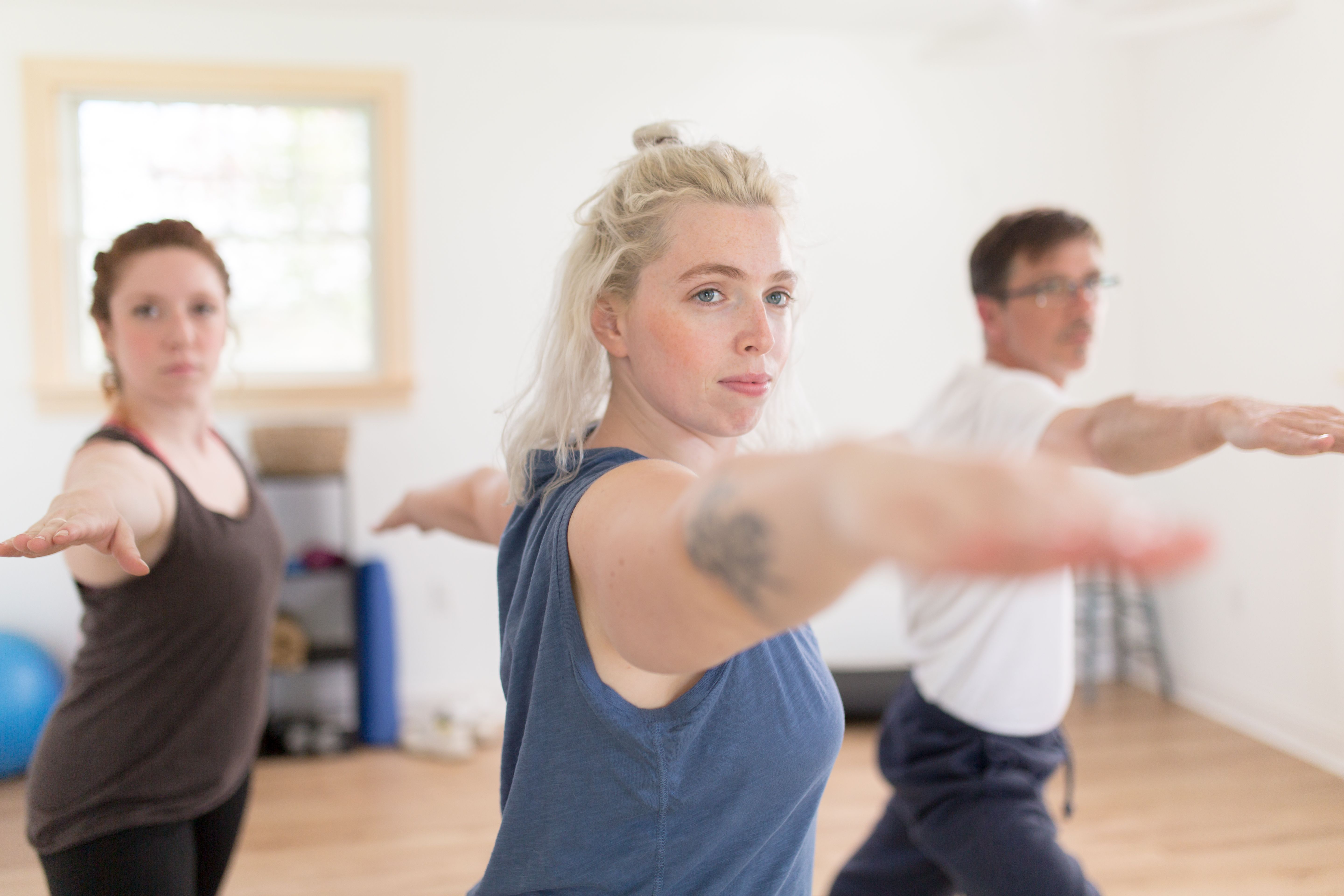 Confident Woman in Exercise Class Confident Woman in Exercise Class