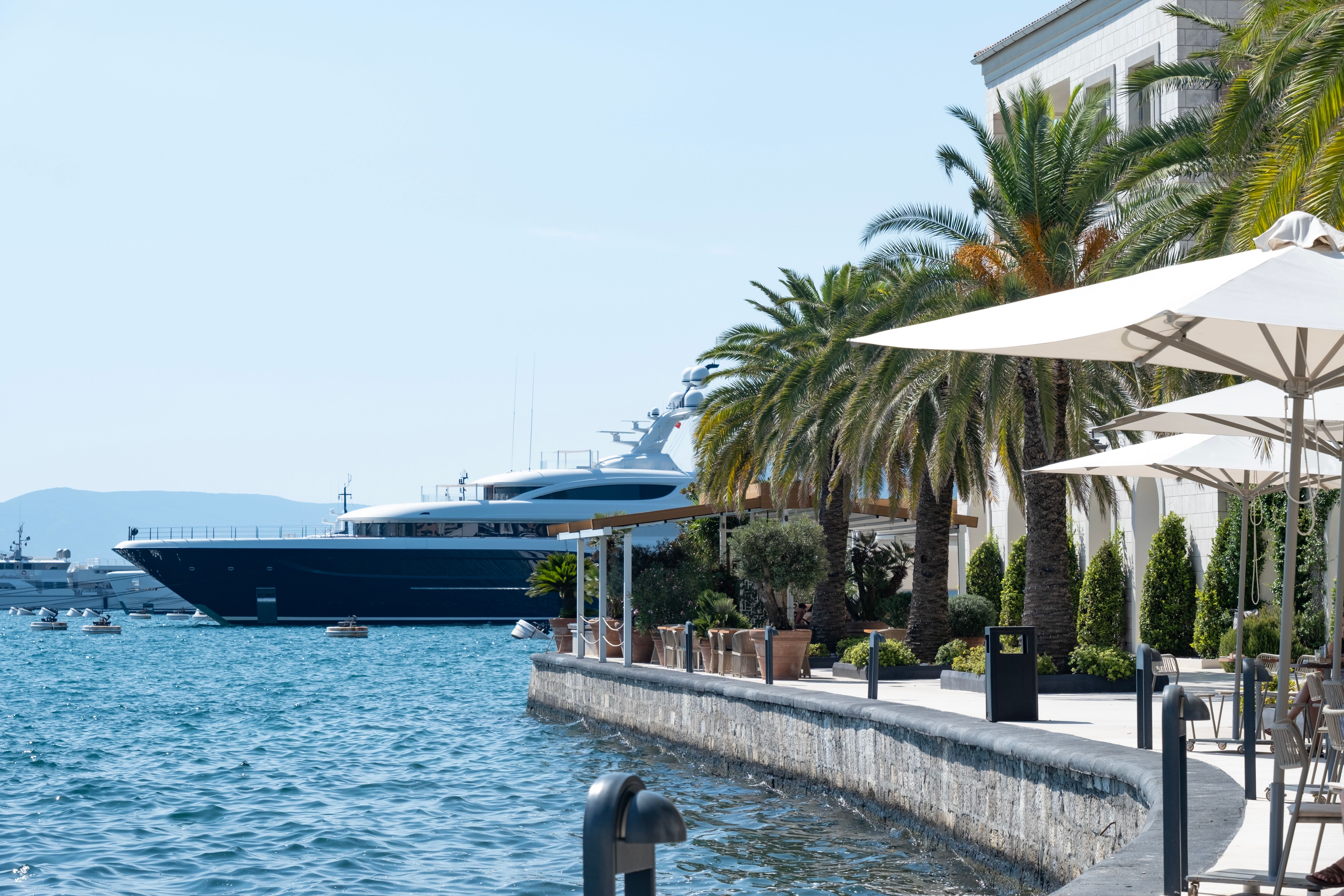 luxury Tivat resort, coastal Upscale marina, port Montenegro, elegant residences, apartments Tivat resort and towering green mountains, Tivat, Montenegro luxury Tivat resort, coastal Upscale marina, port Montenegro, elegant residences, apartments Tivat resort and towering green mountains, Tivat, Montenegro