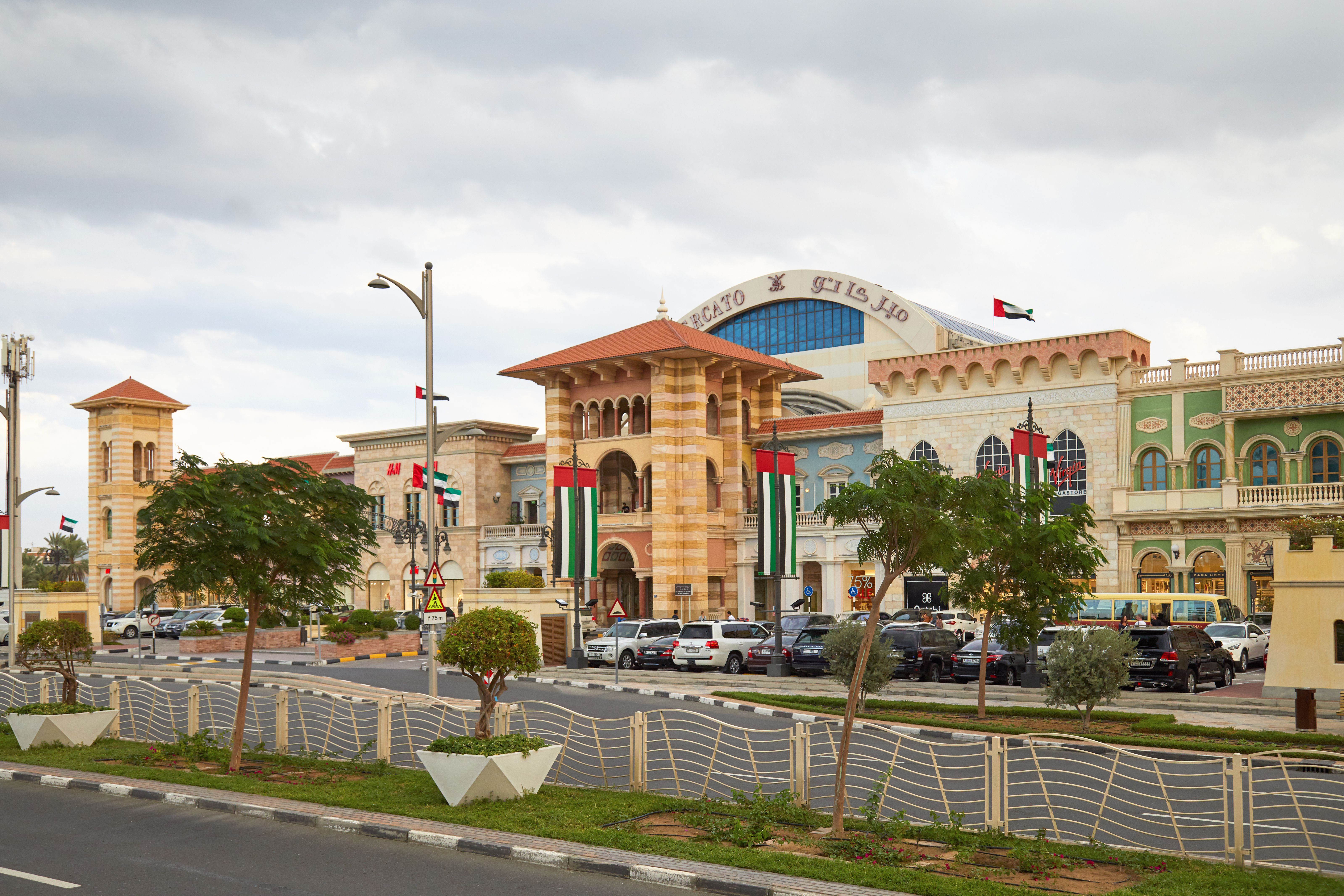 Mercato shopping mall, Renaissance inspired building in Jumeirah area of Dubai