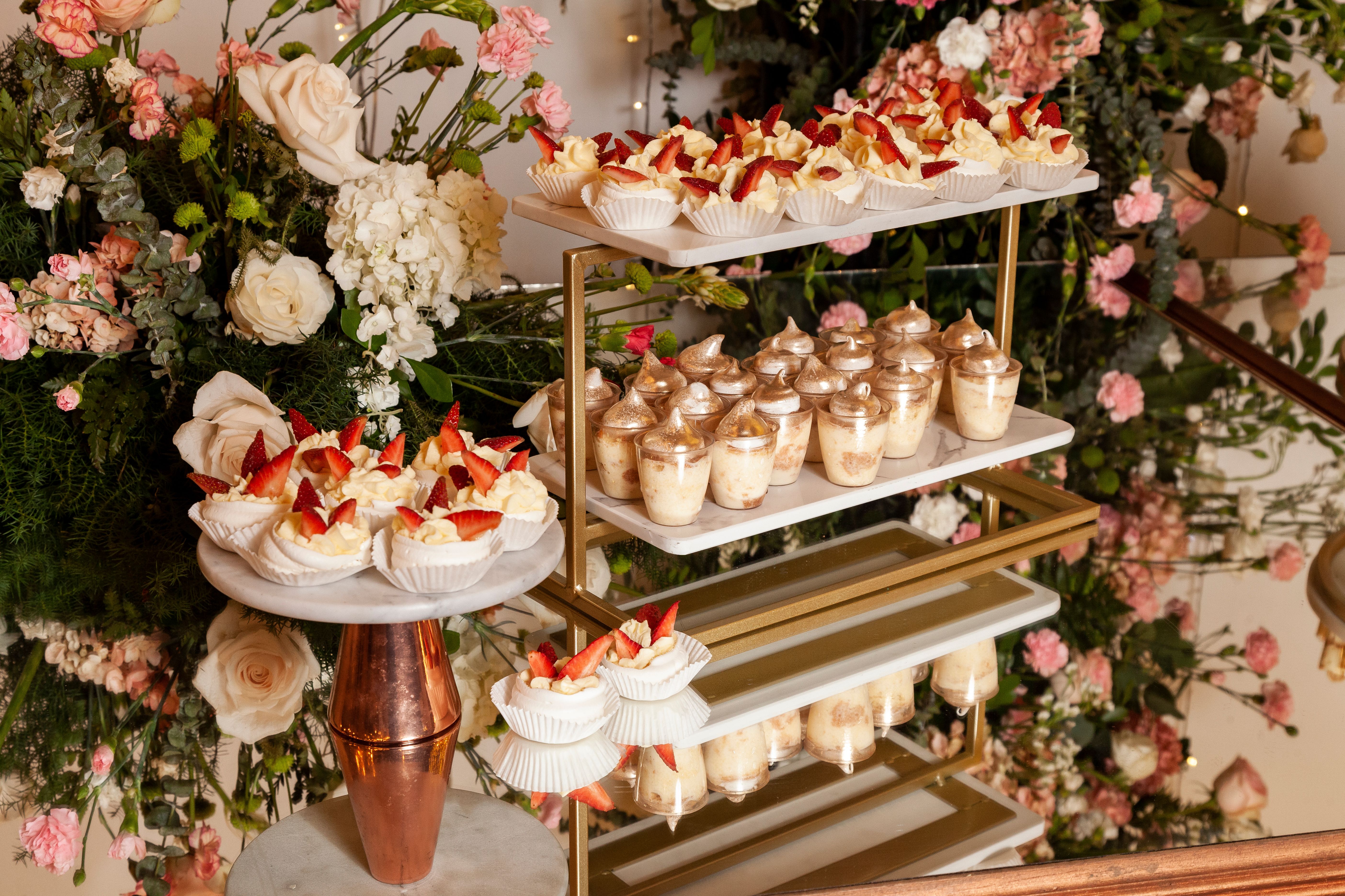 modern dessert display