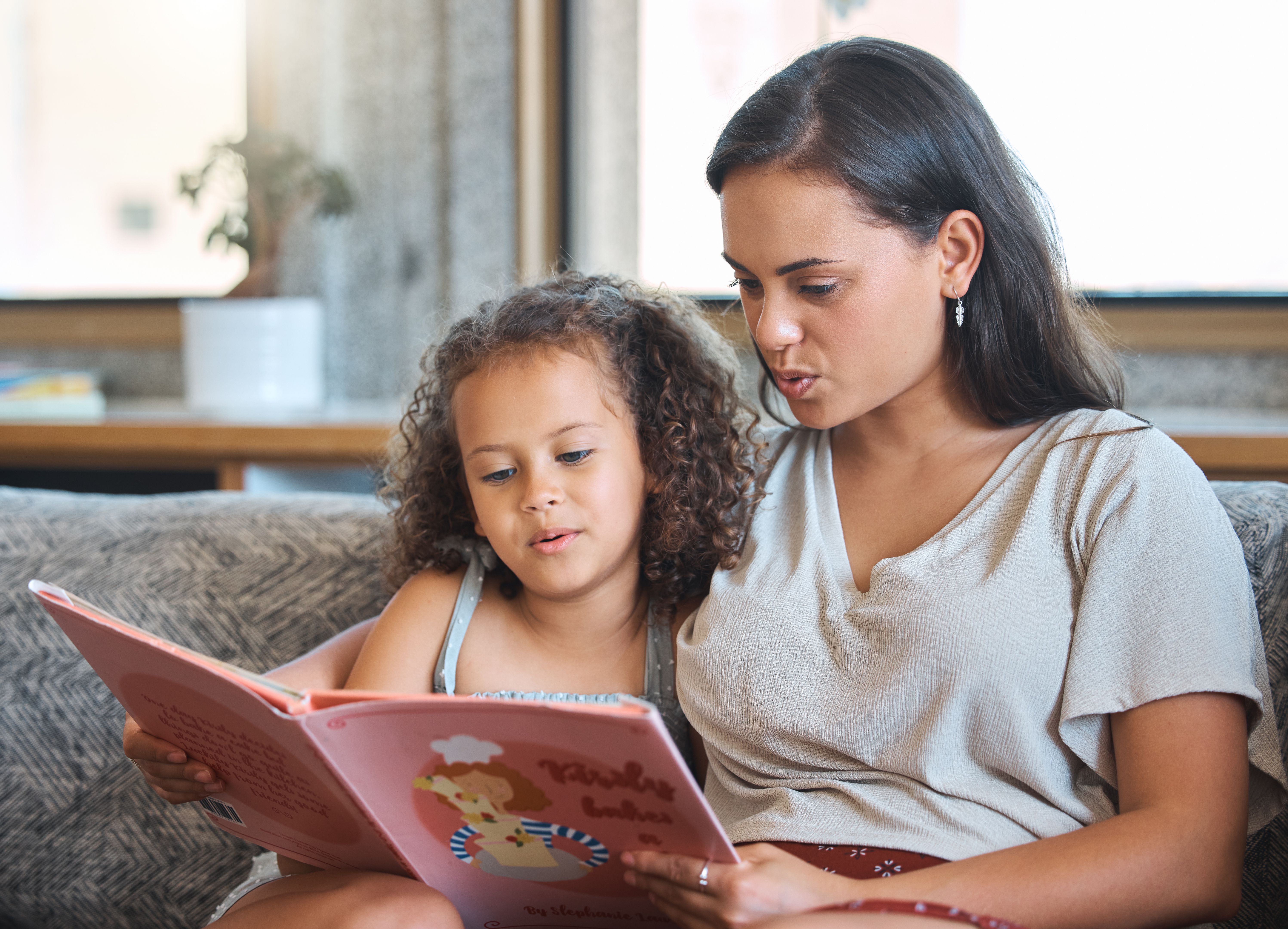 parent reading with child