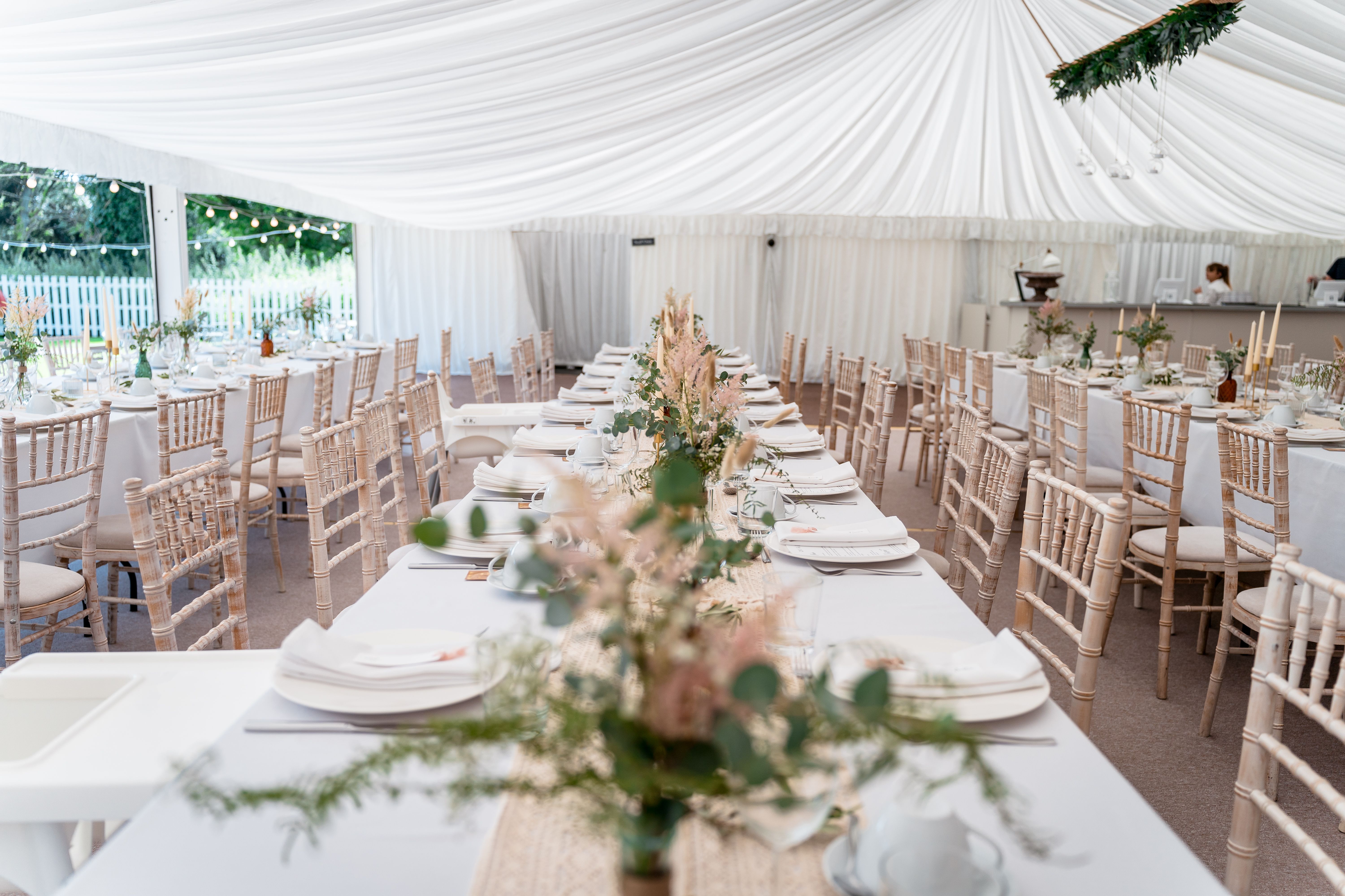 wedding tent setup