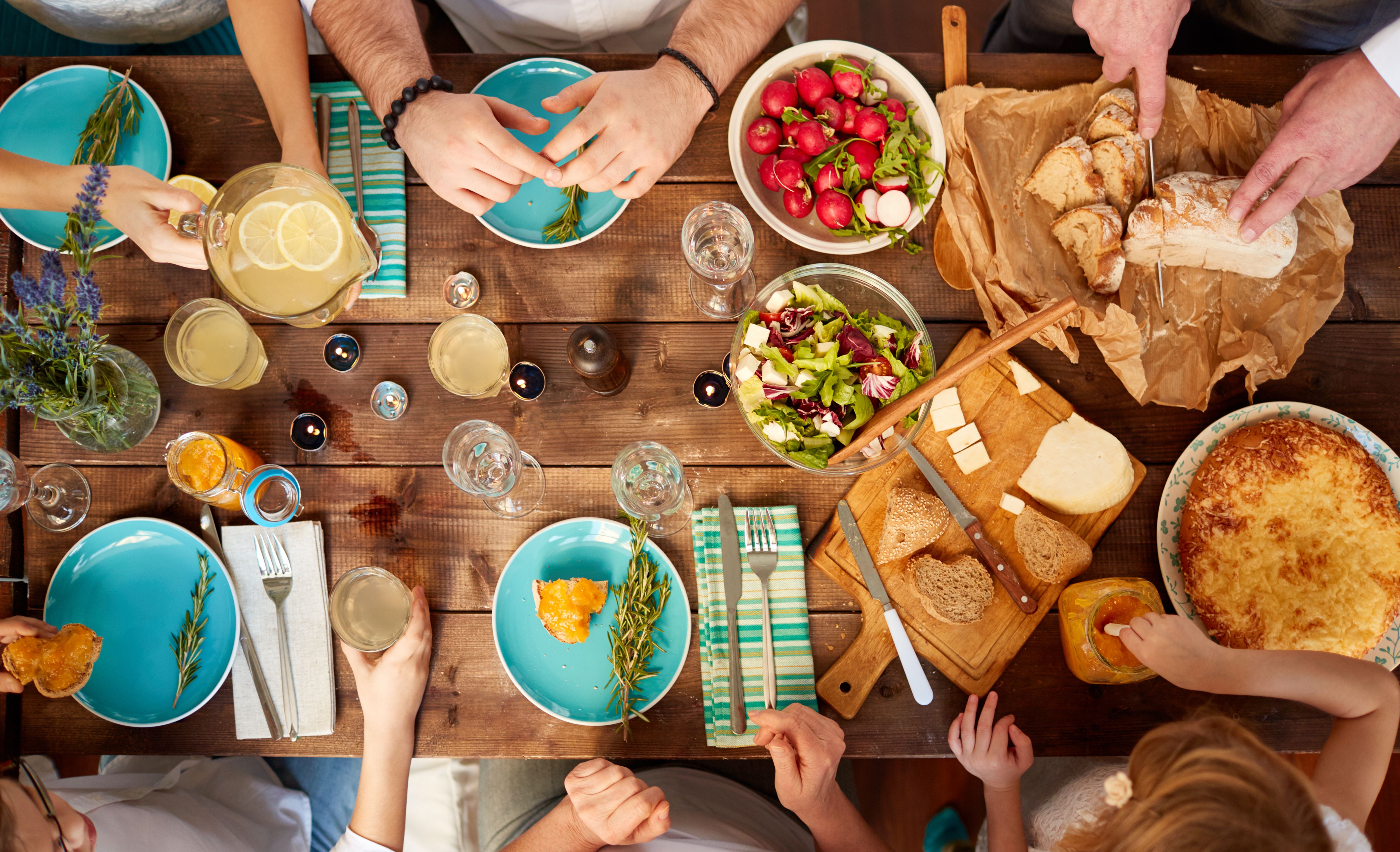 family dinner table