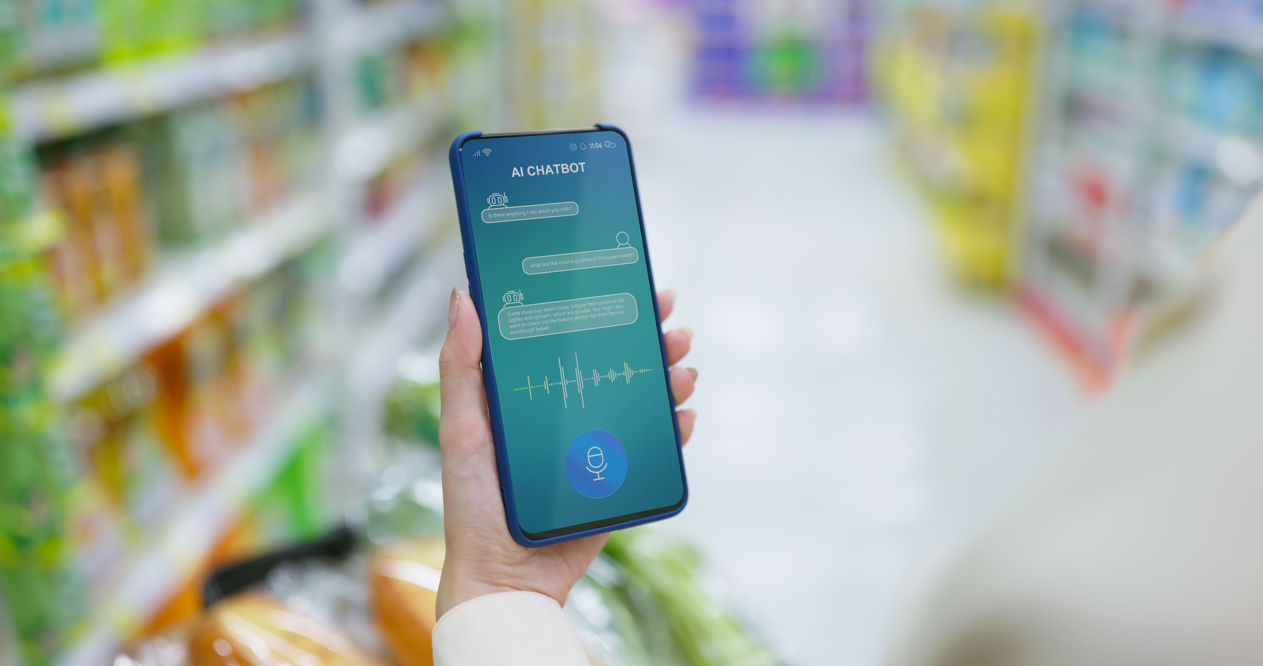 AI chatbot at supermarket