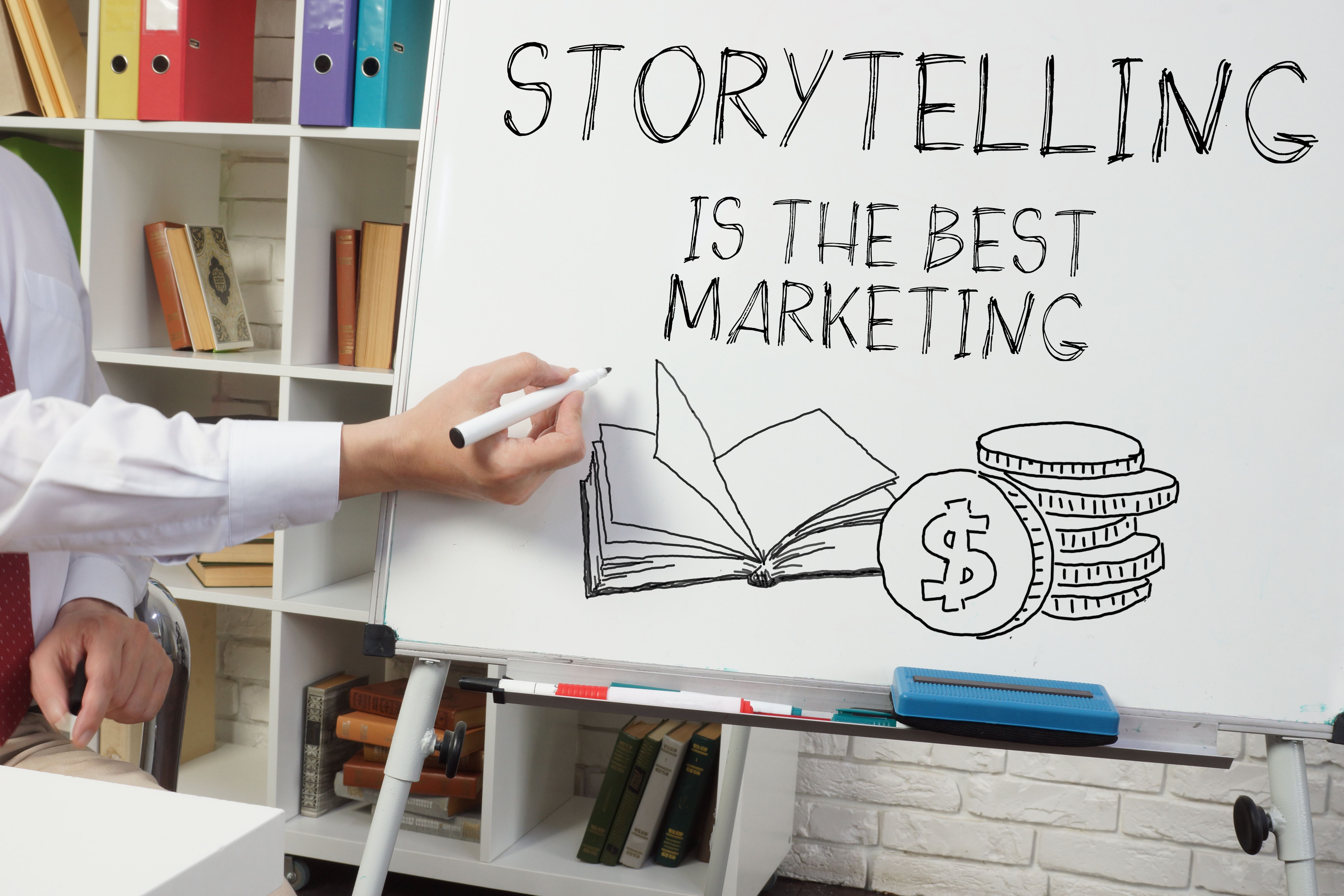 Storytelling is the best marketing is shown using the text Storytelling is the best marketing is shown using the text