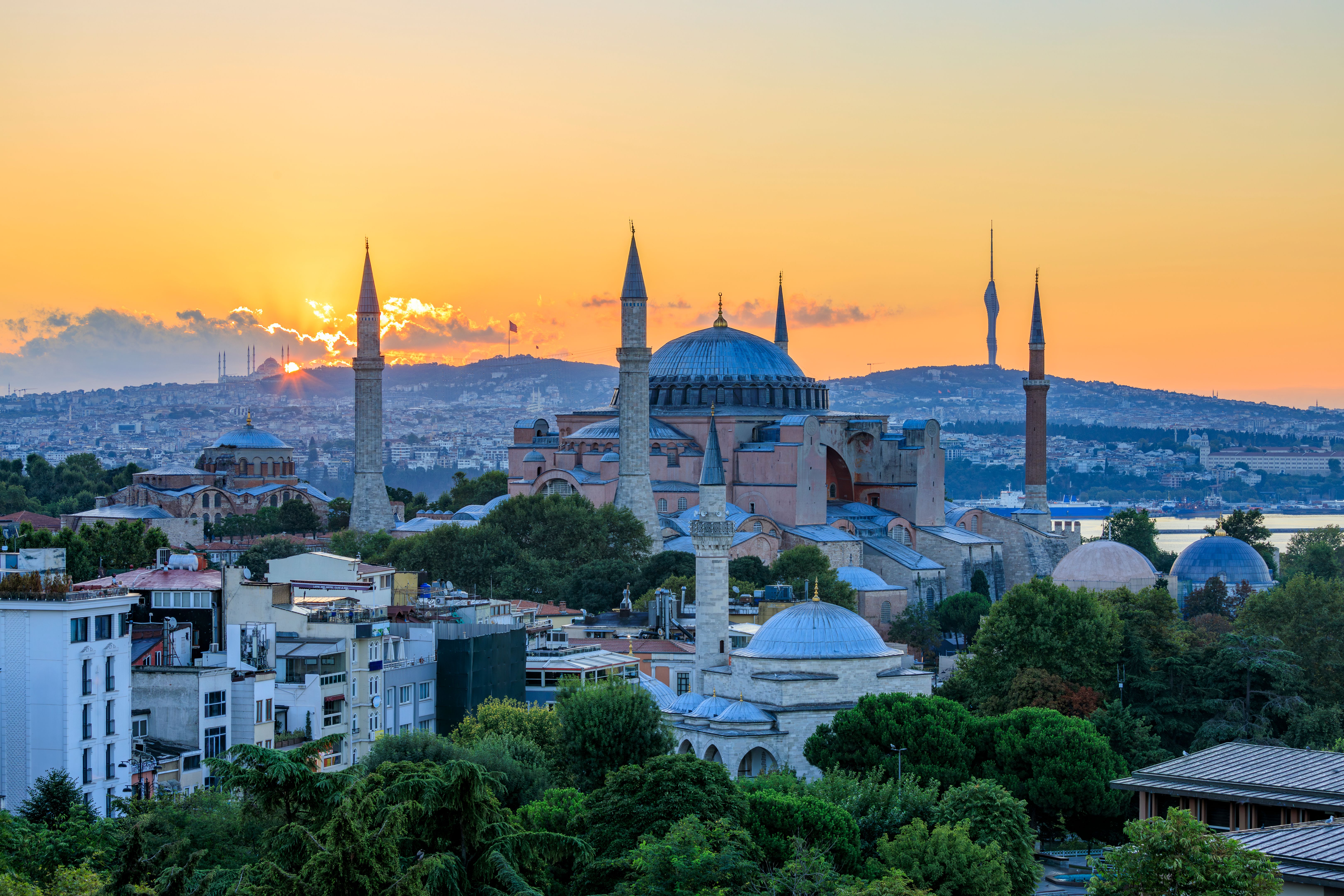 sunrise hagia sophia