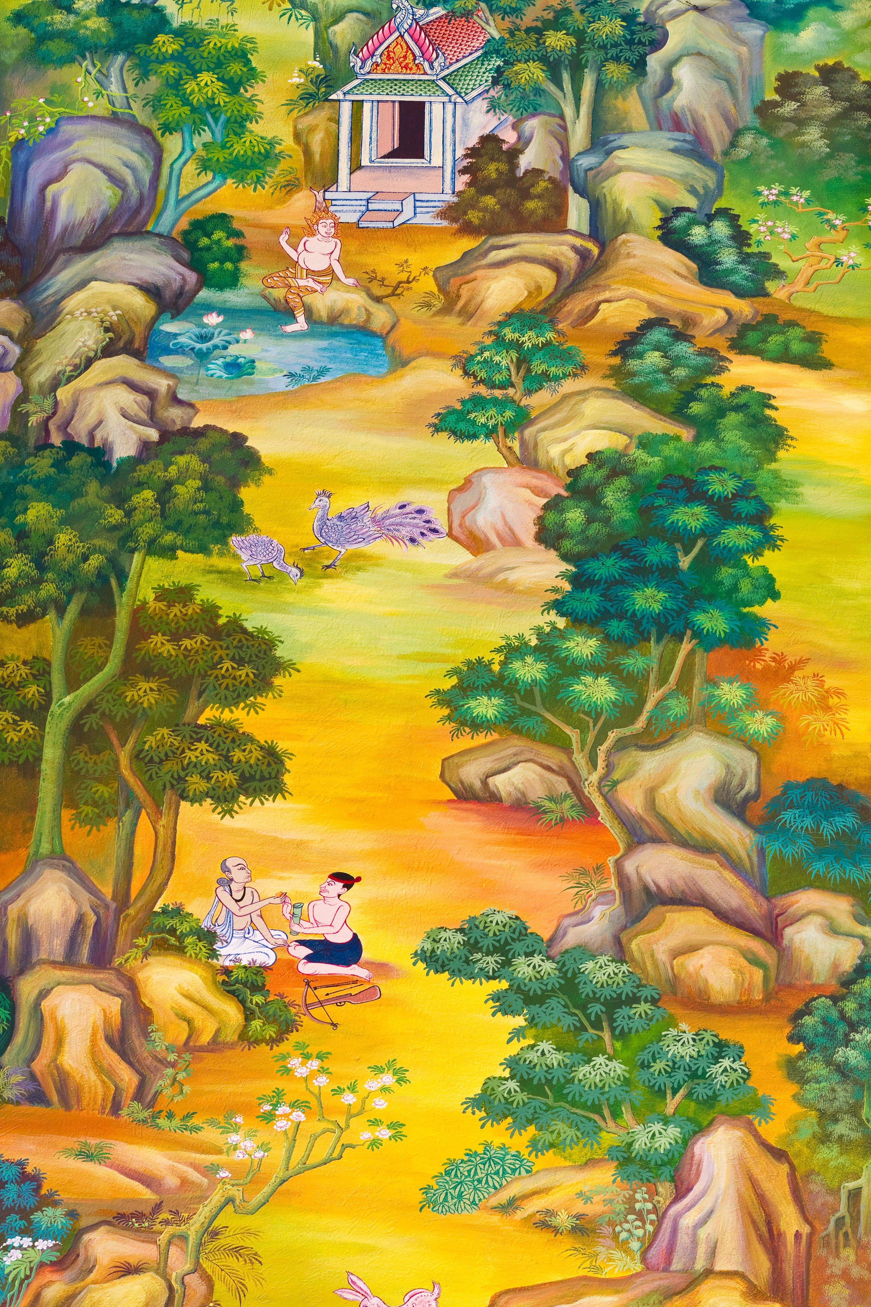 Buddha painted image