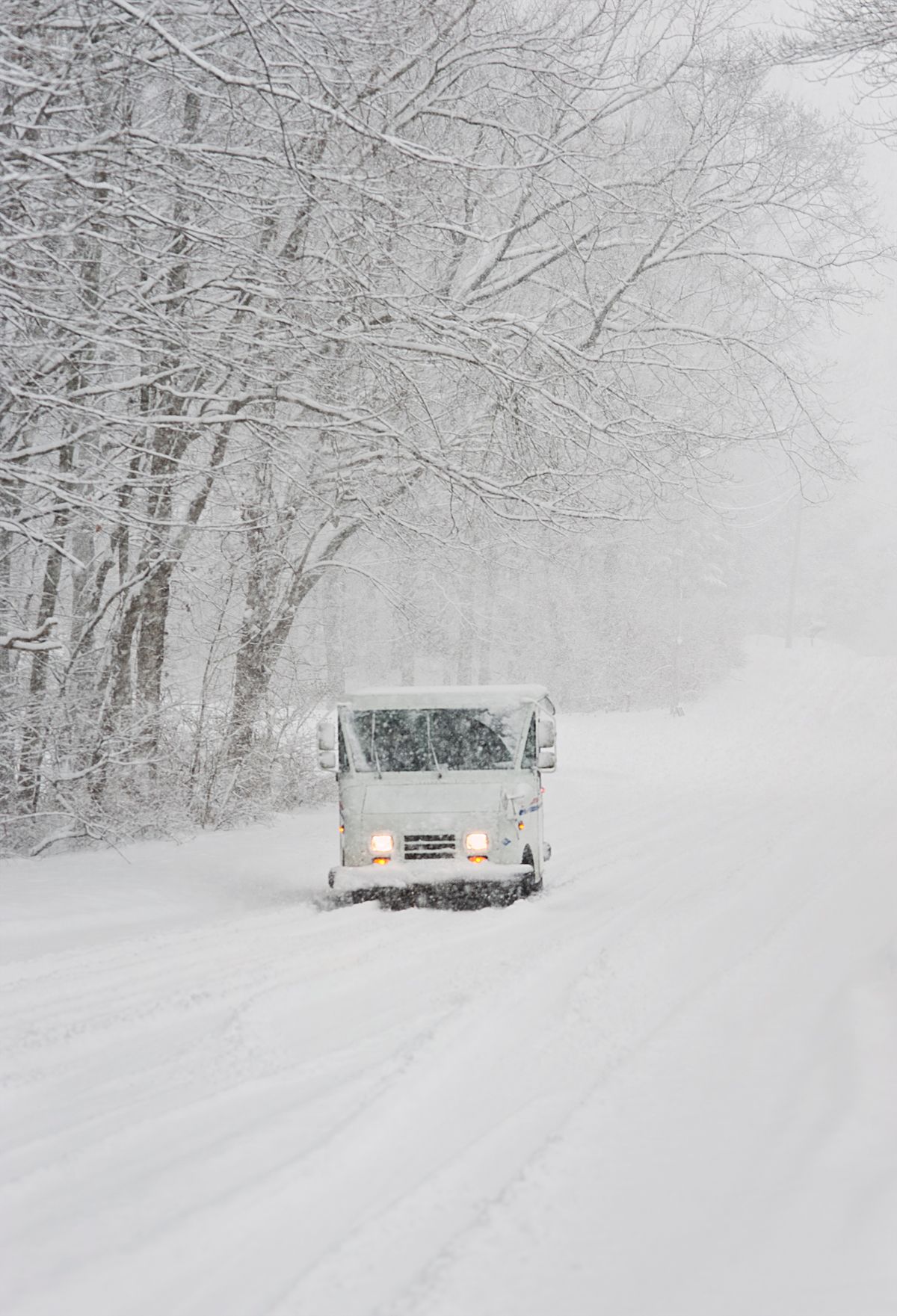 delivery truck snow