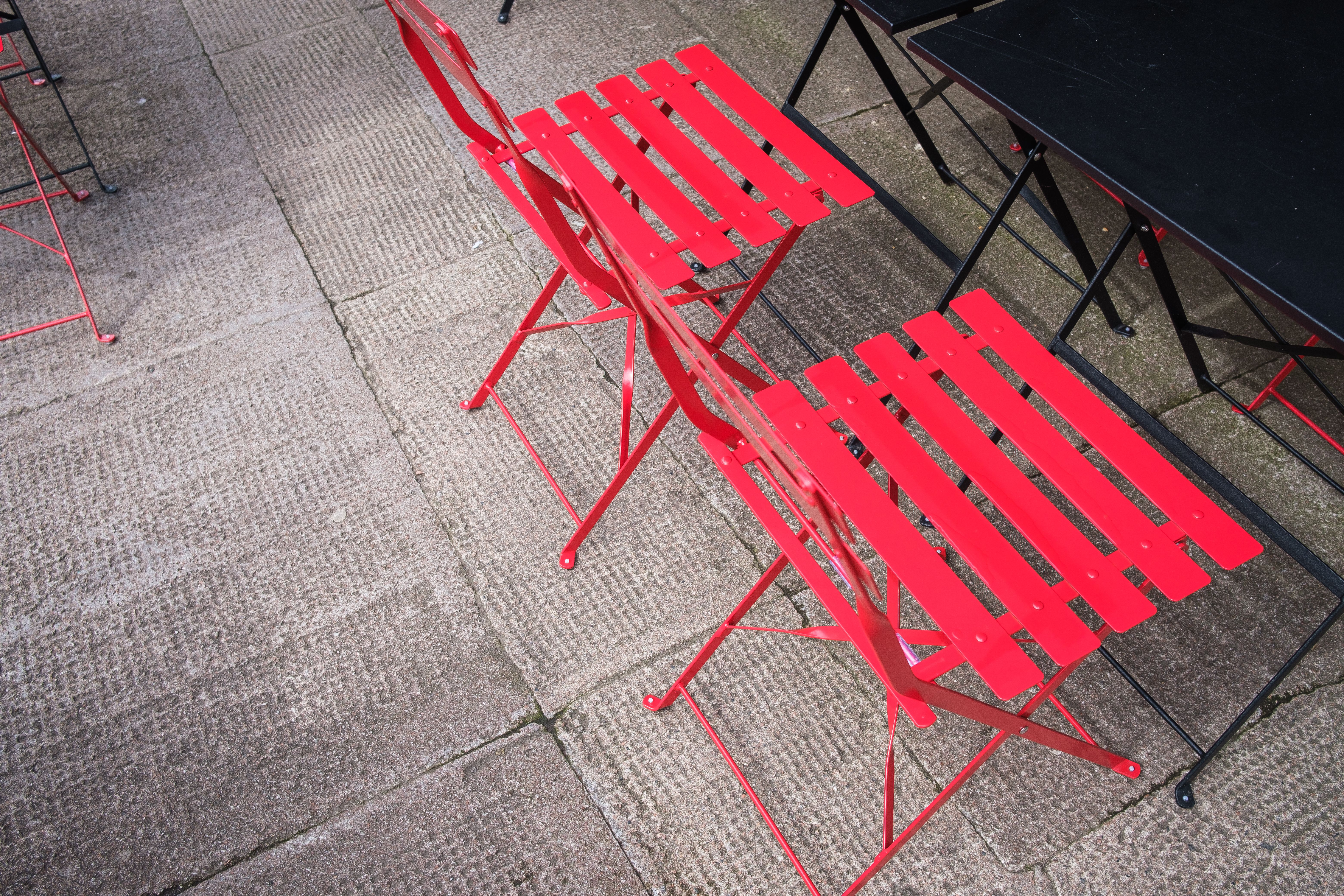 grey folding chairs