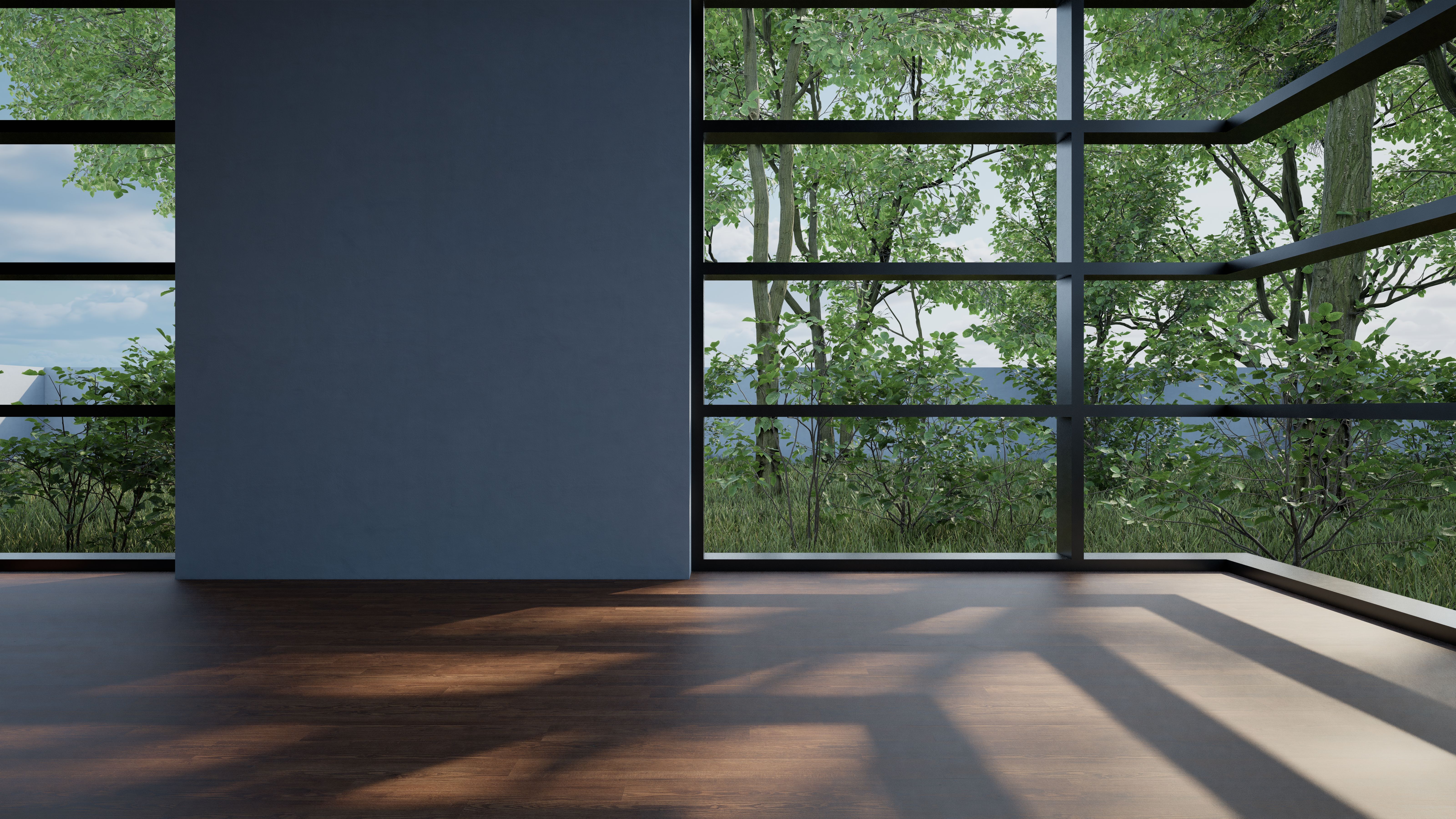 modern glass room
