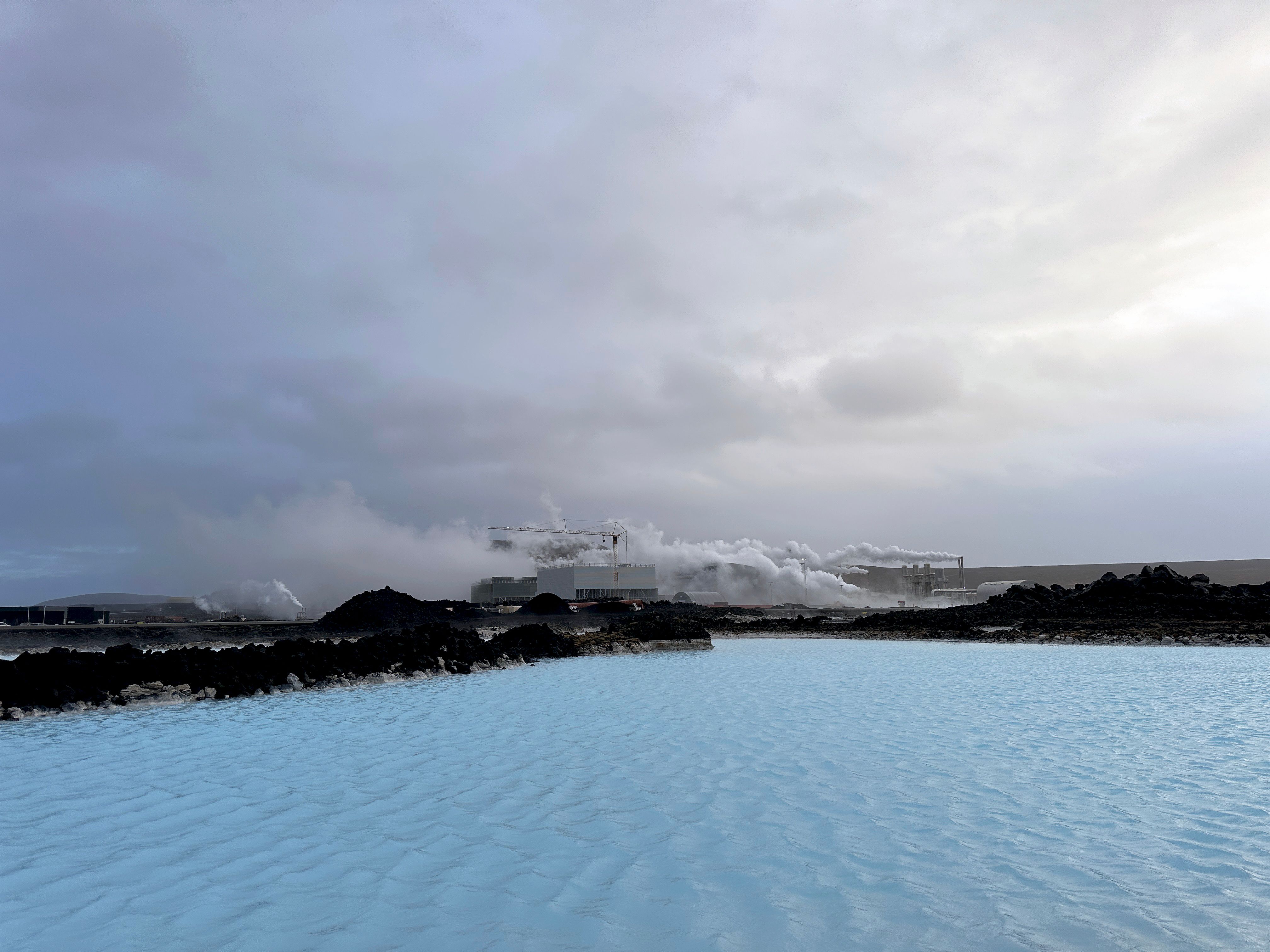 Geothermal Power Plant Located At Reykjanes Peninsula In Iceland