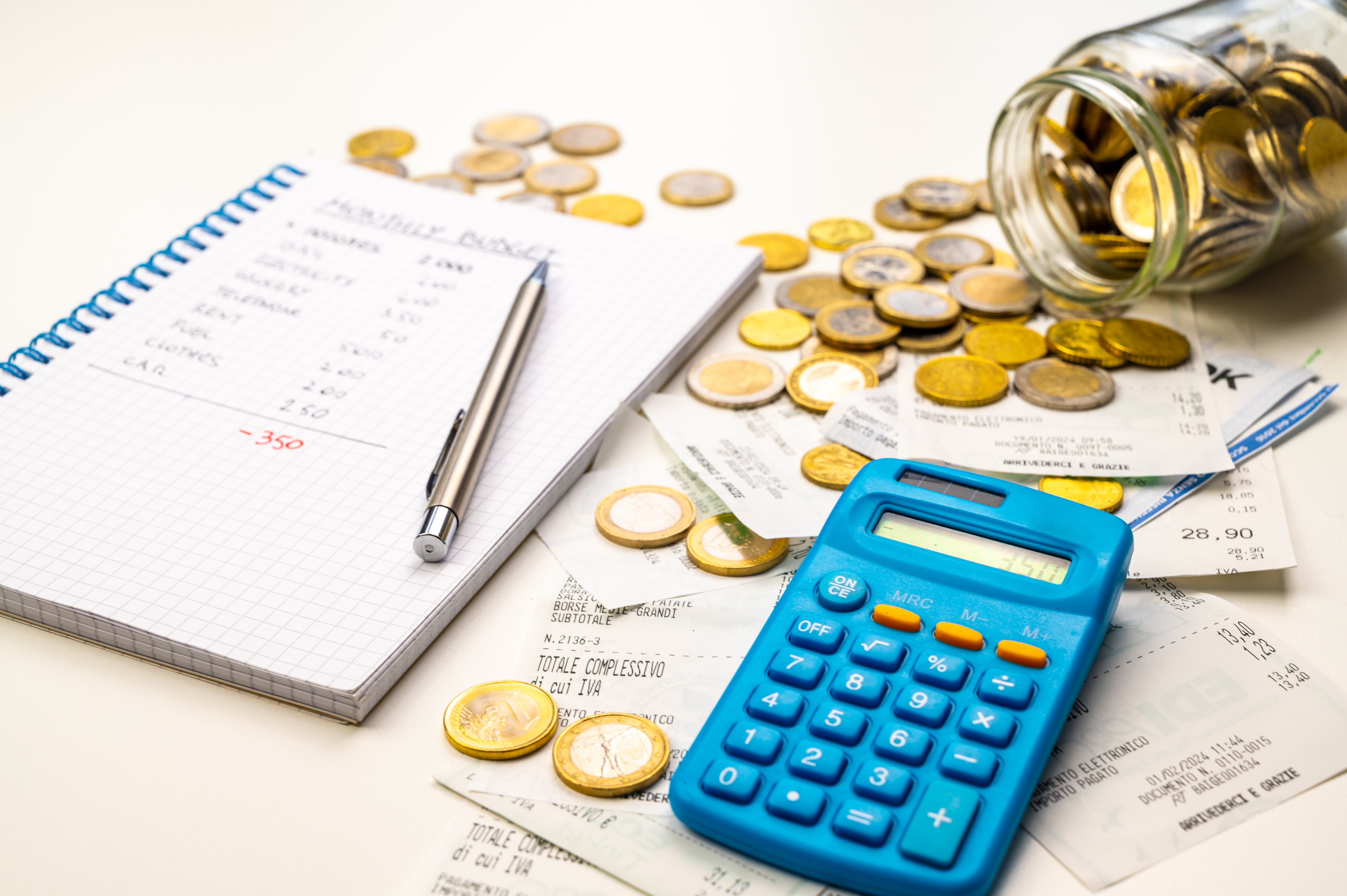 Monthly budget, savings, inflation