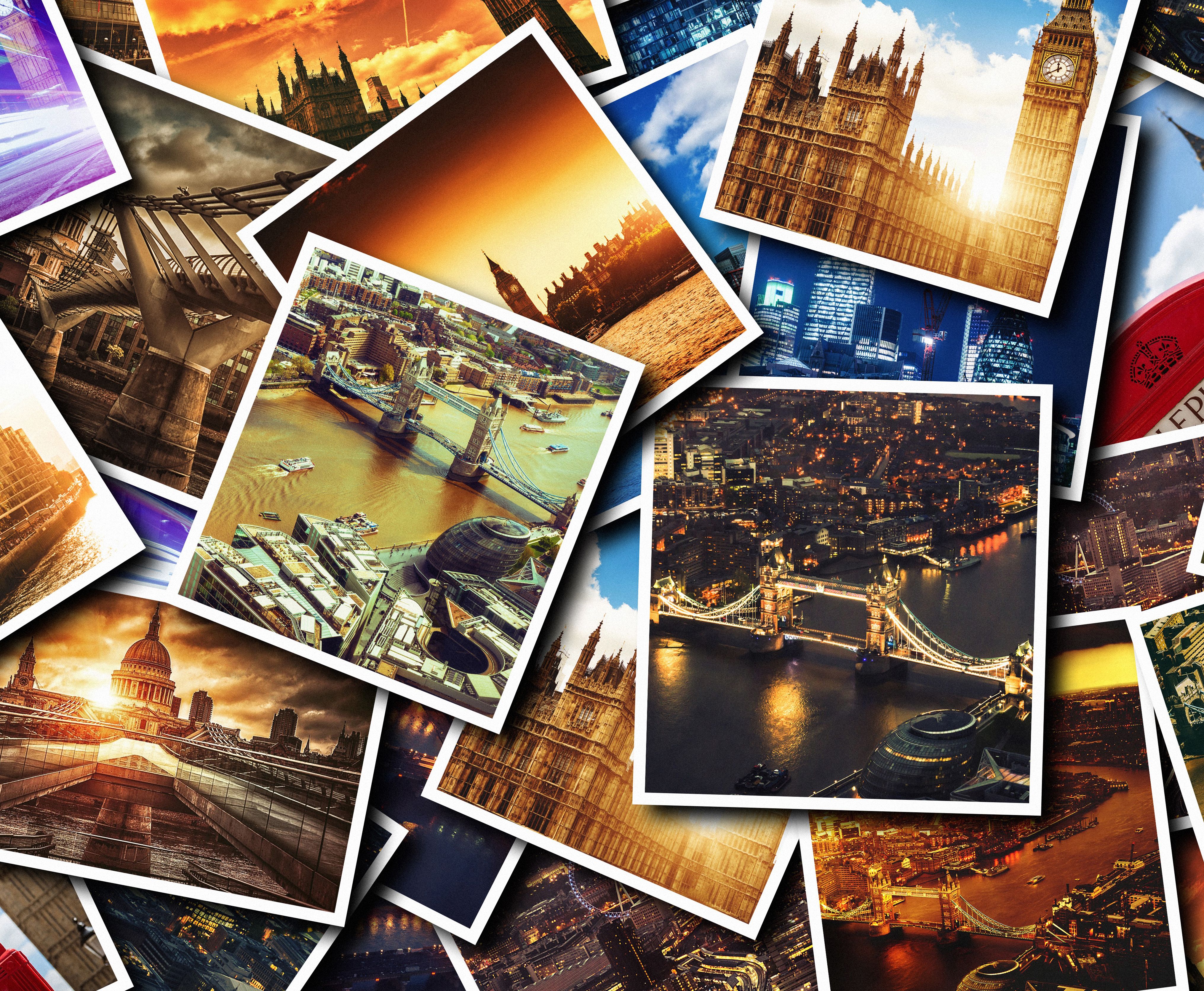 collage of postcard from london