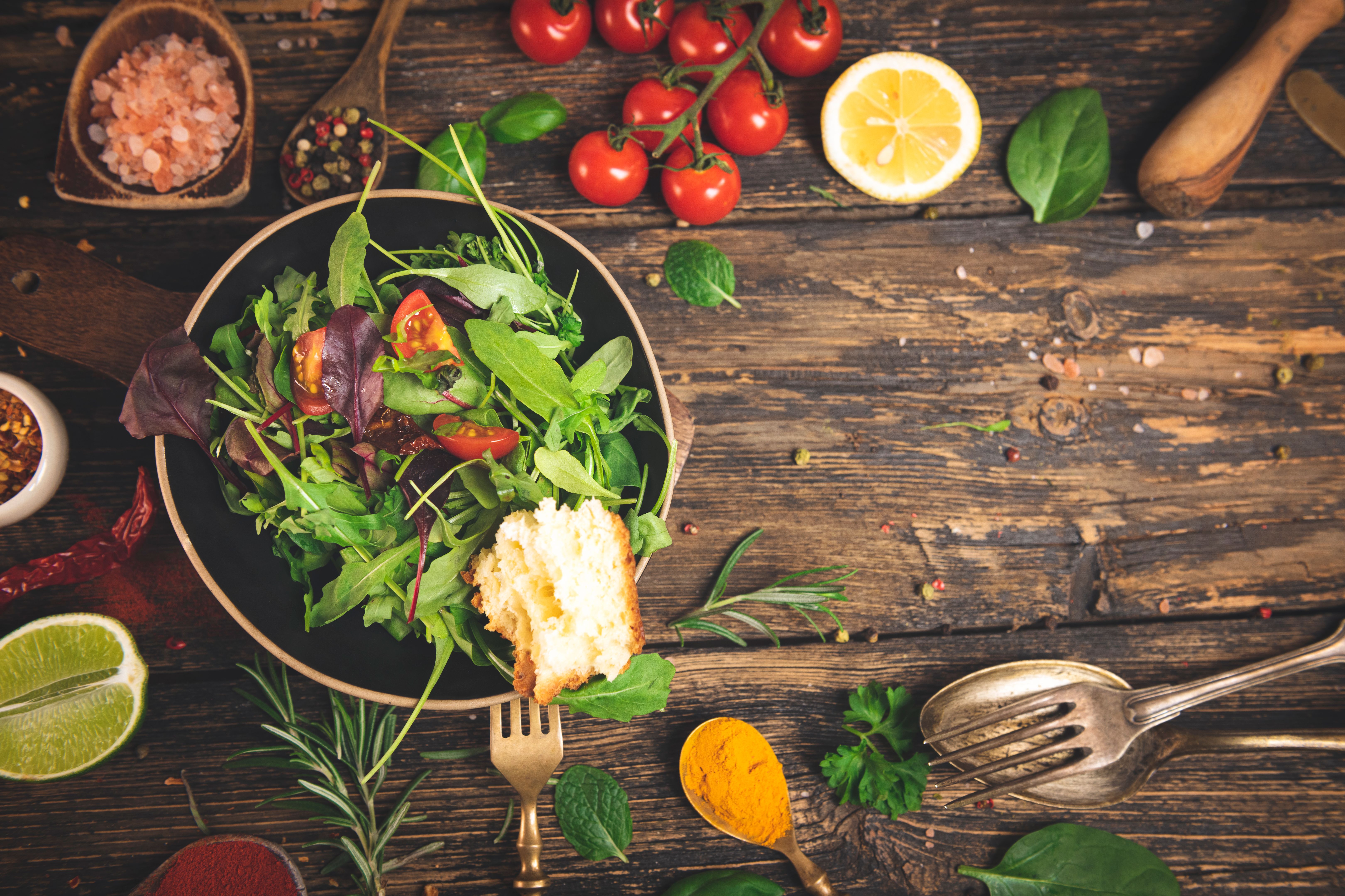 fresh salad ingredients