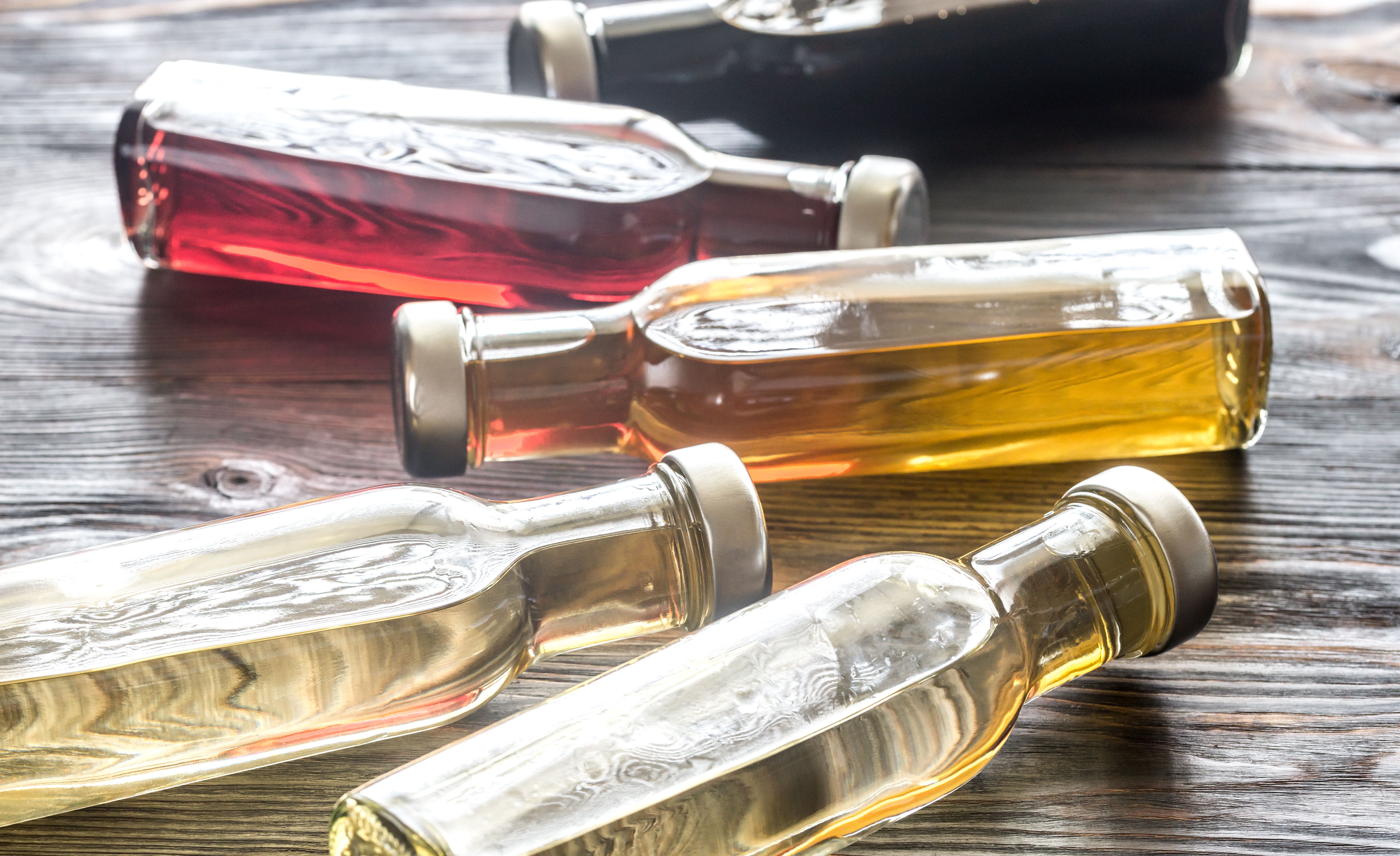 vinegar bottles assorted