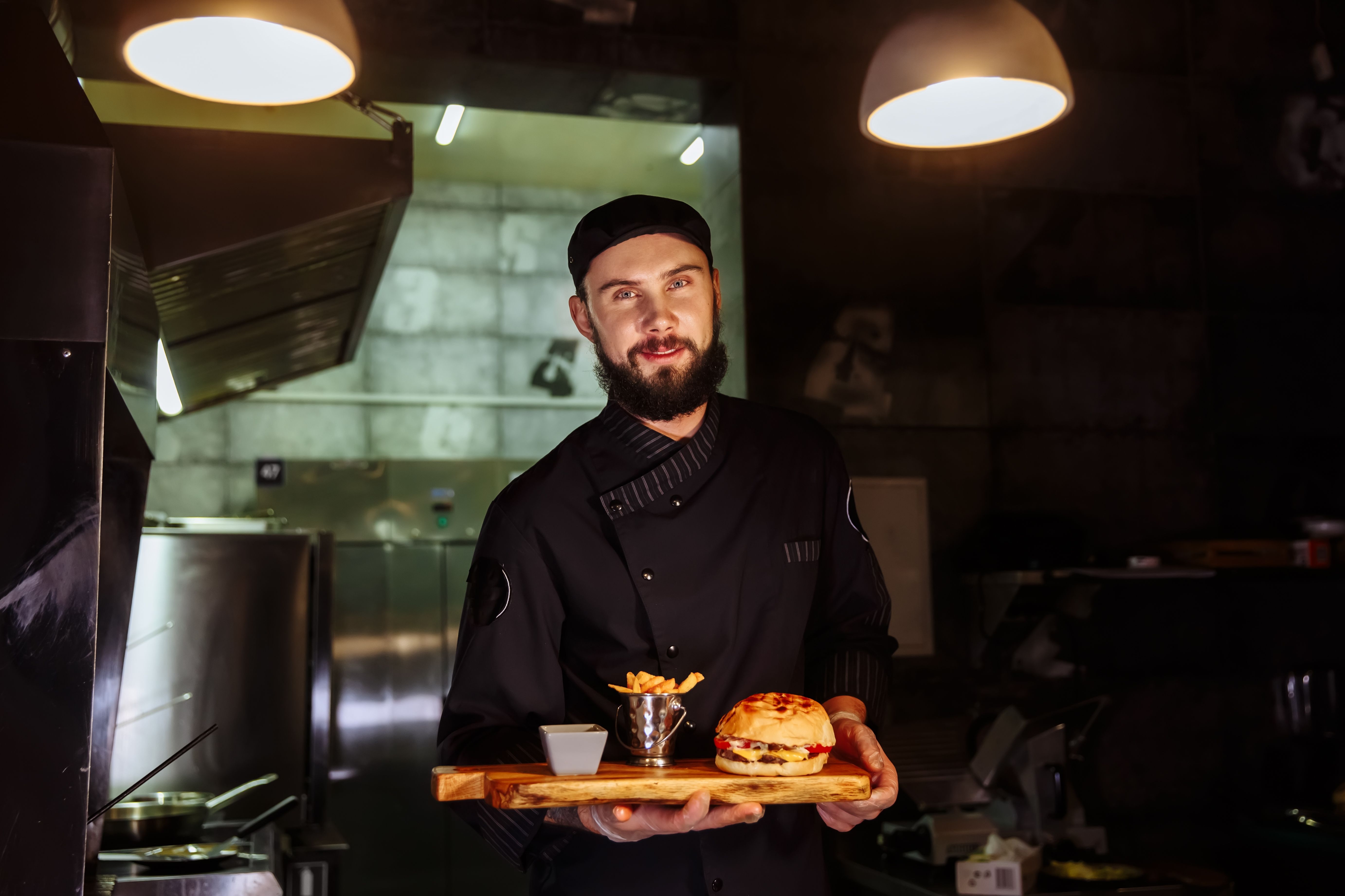 assembled burger