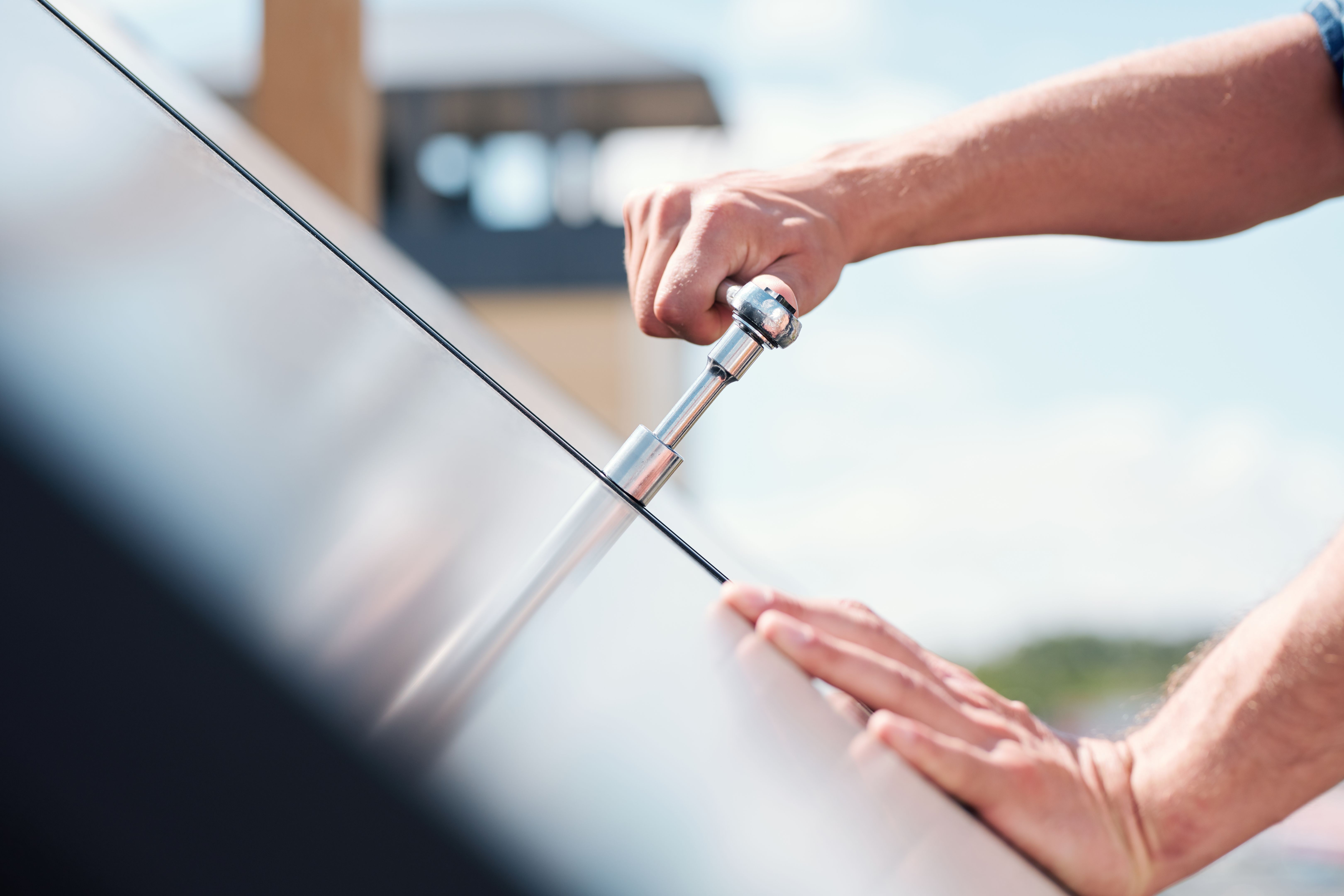 adjusting solar panels