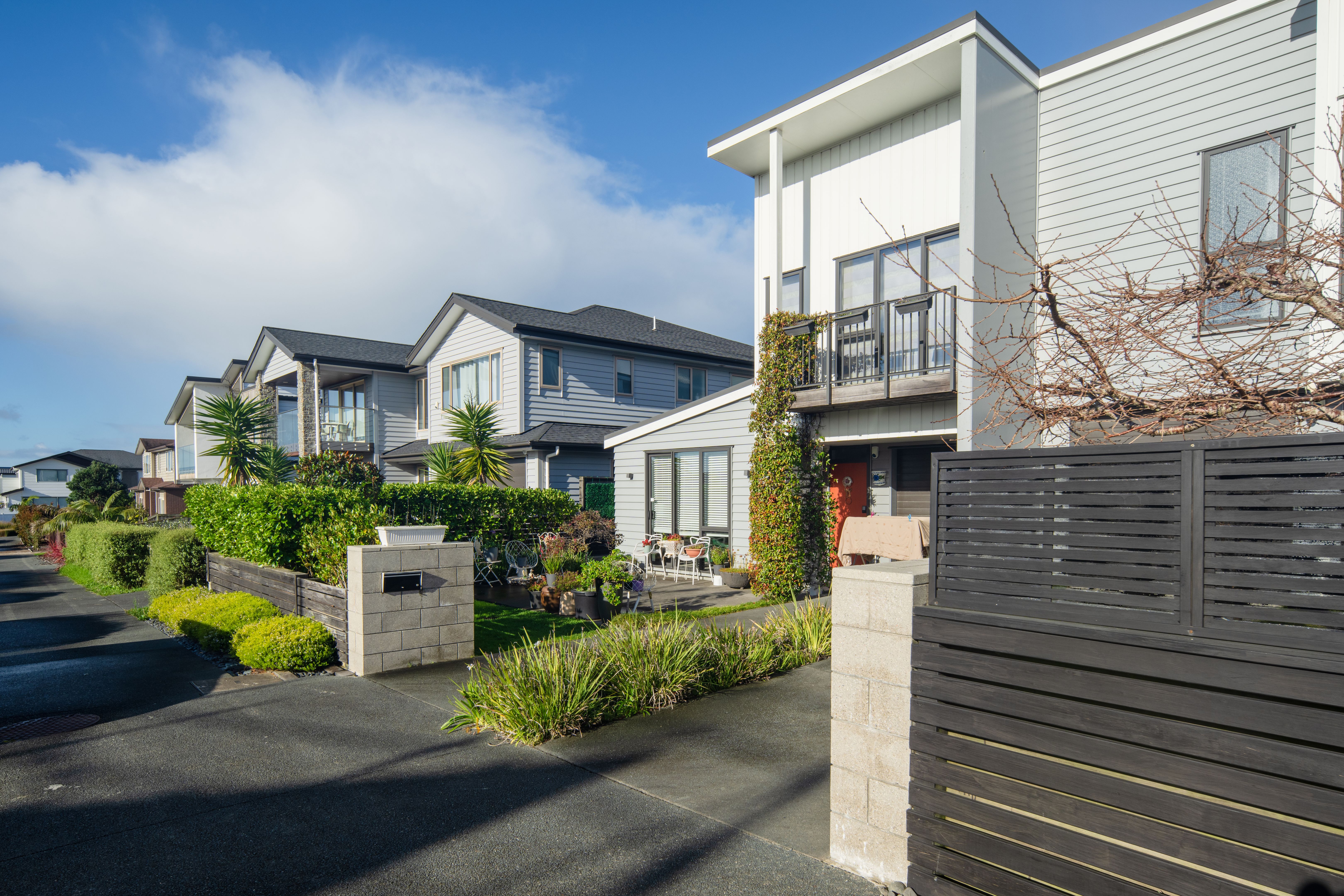 Neighborhood growth, modern homes for families.