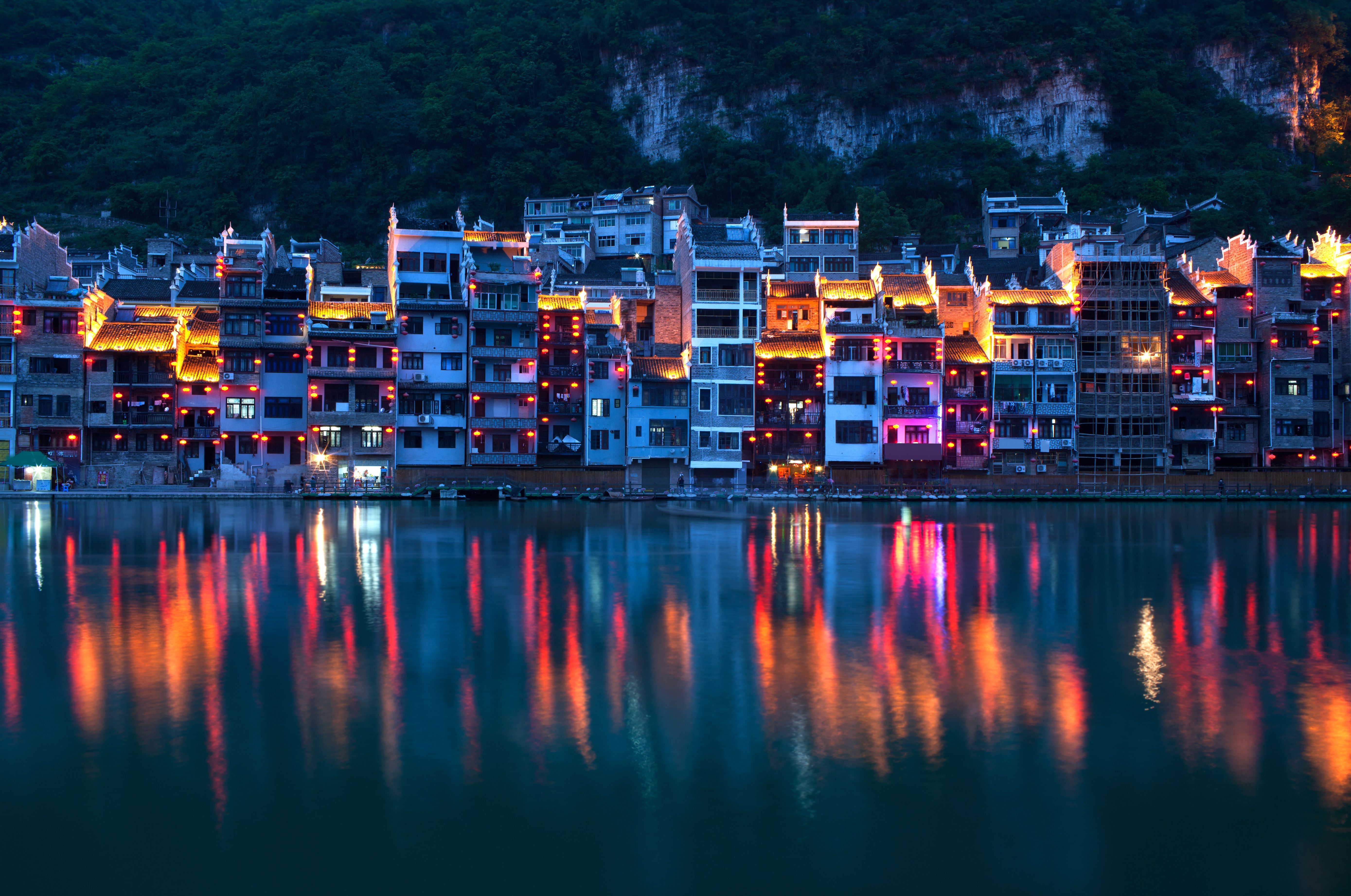 Zhenyuan Ancient Town on Wuyang river in Guizhou Province, China Zhenyuan Ancient Town on Wuyang river in Guizhou Province, China