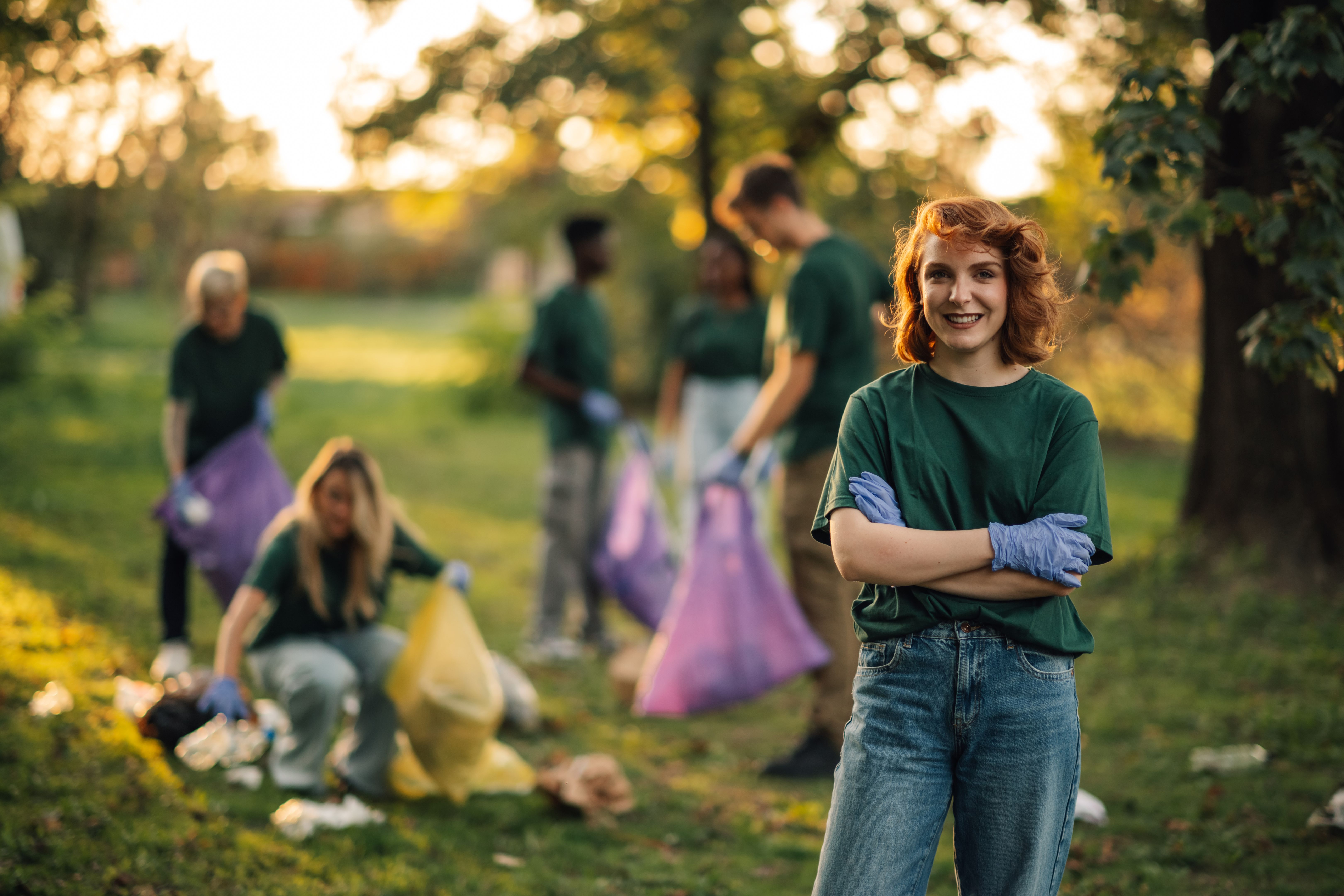 volunteers helping