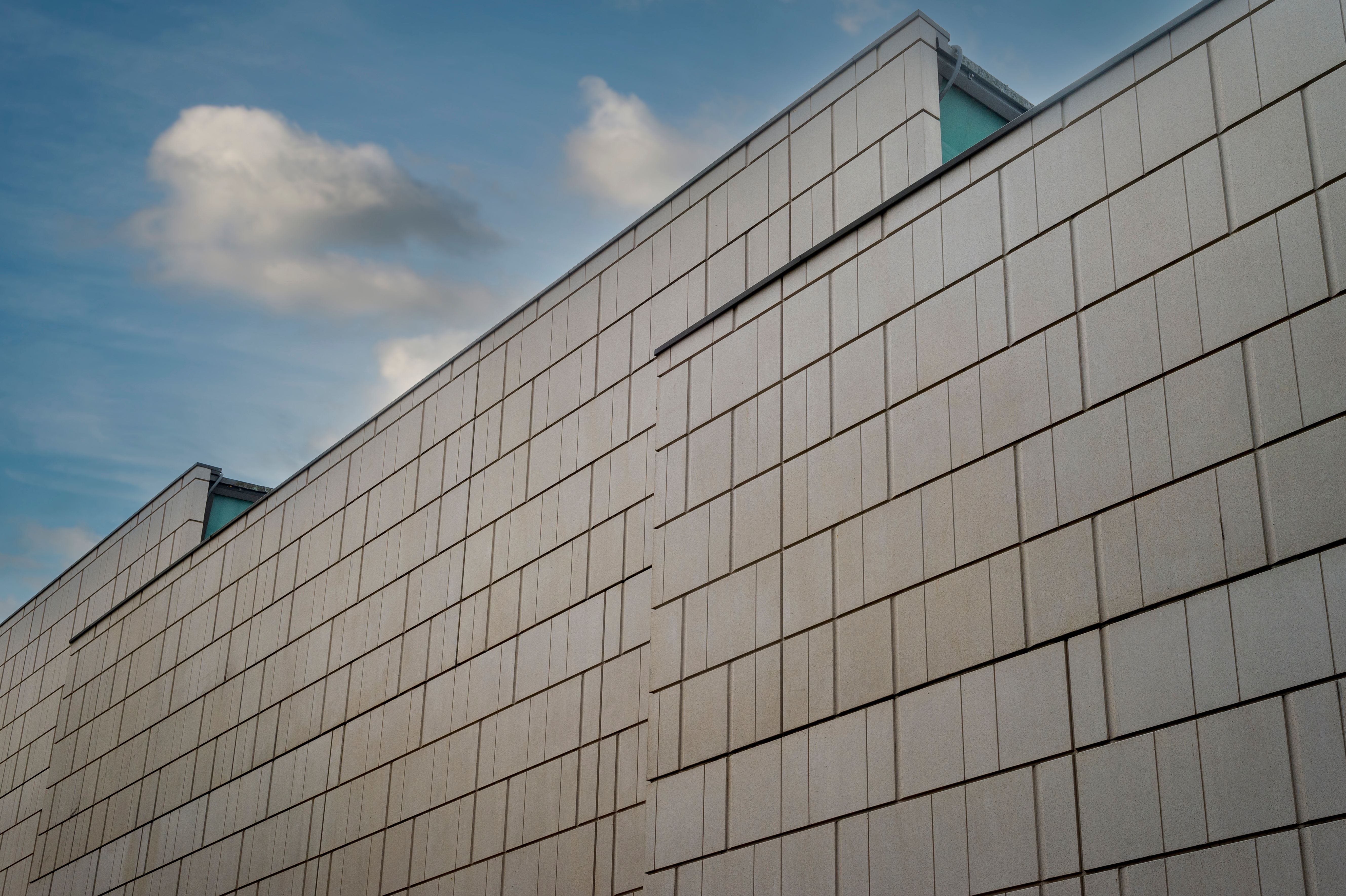 Facade of a modern concret building