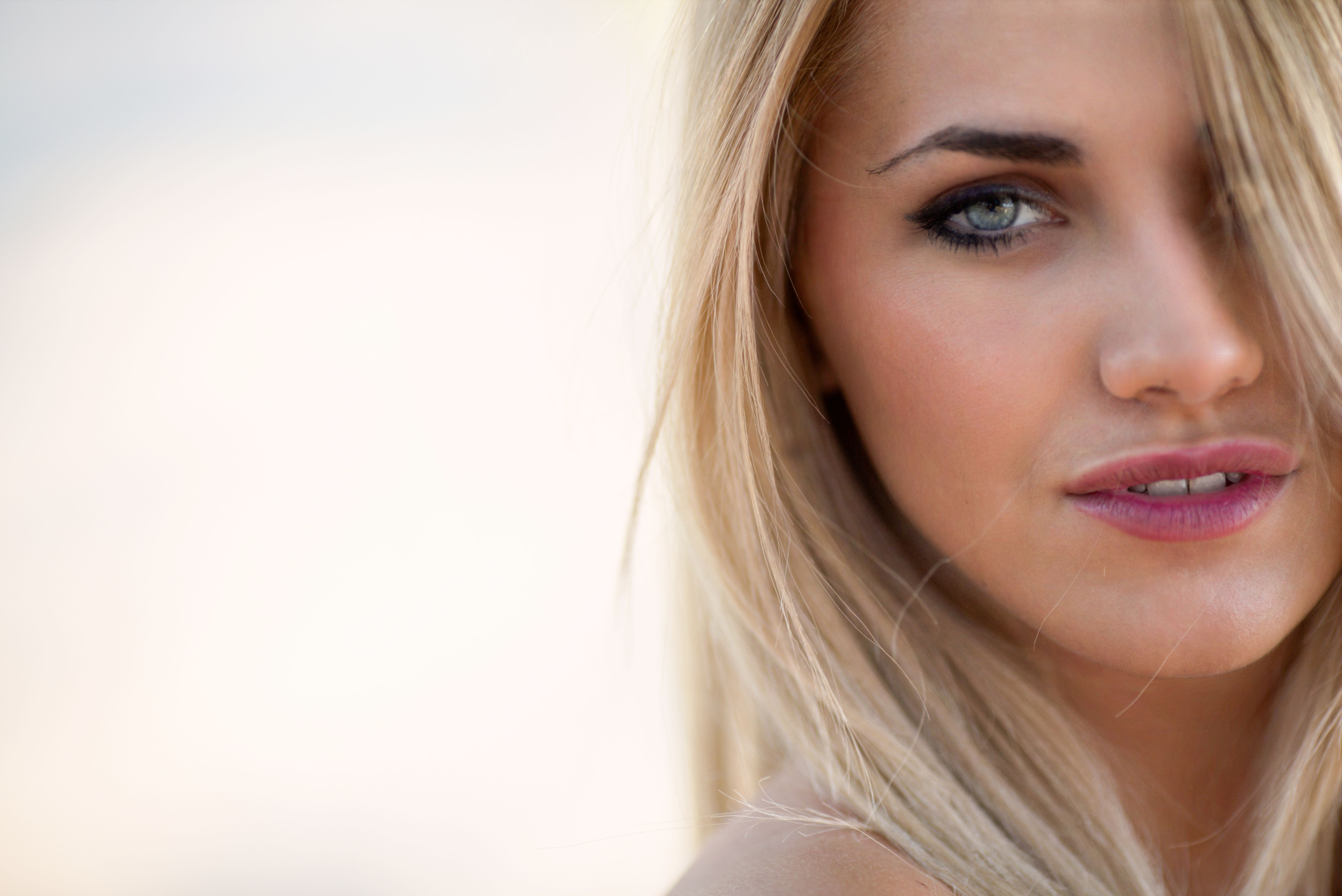 Portrait of the young blond woman