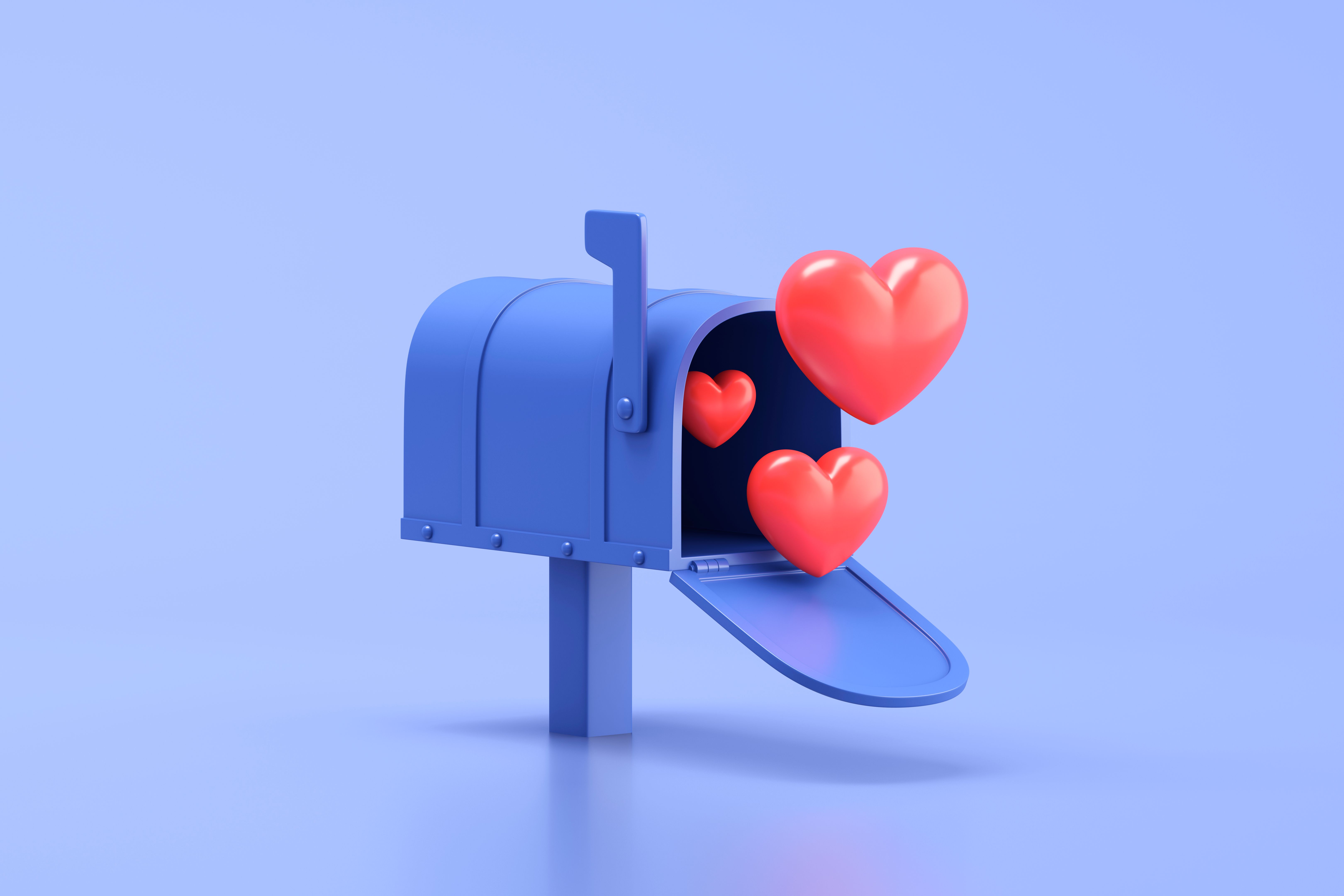 Hearts in mailbox