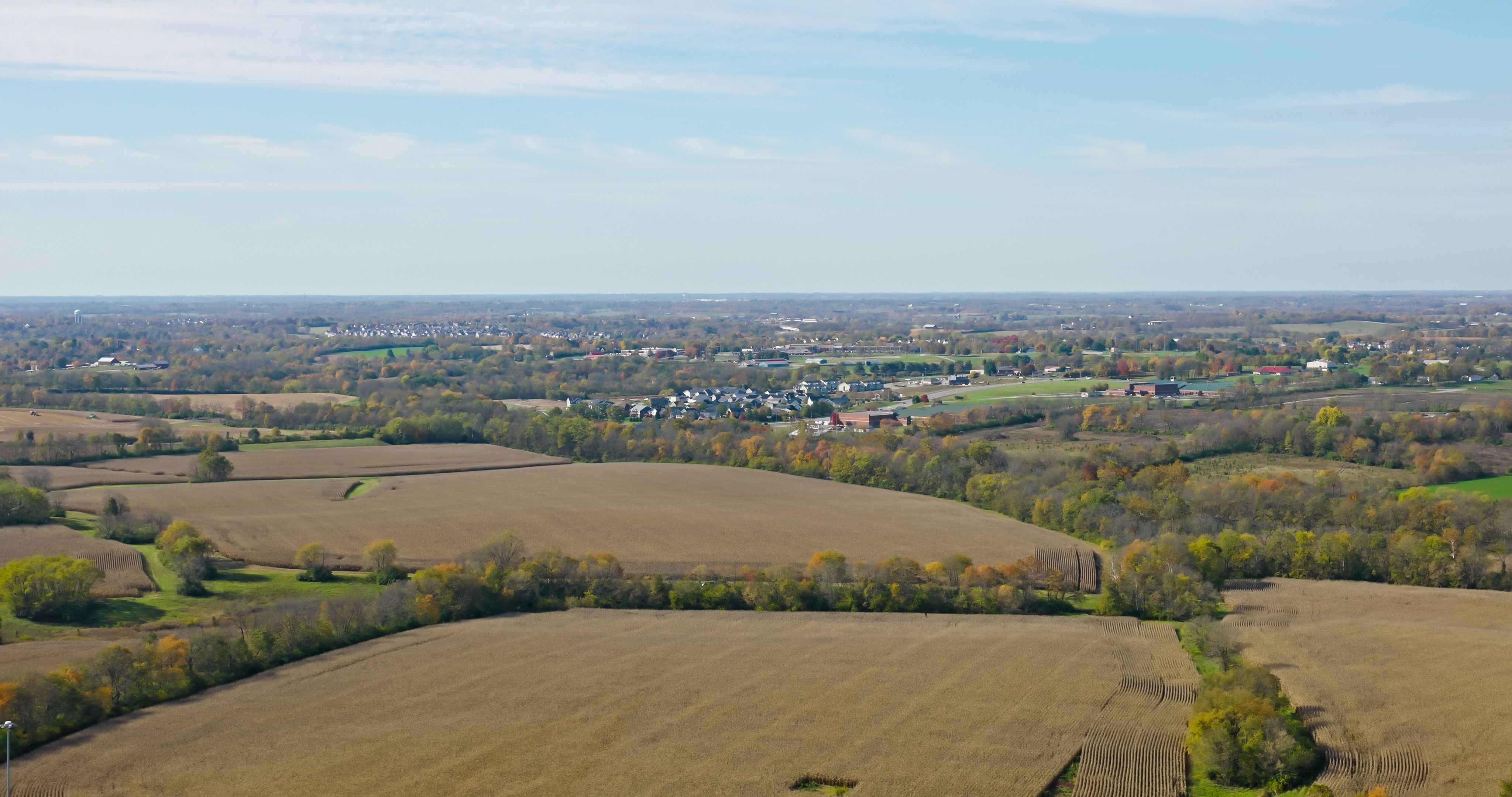 drone over landscape