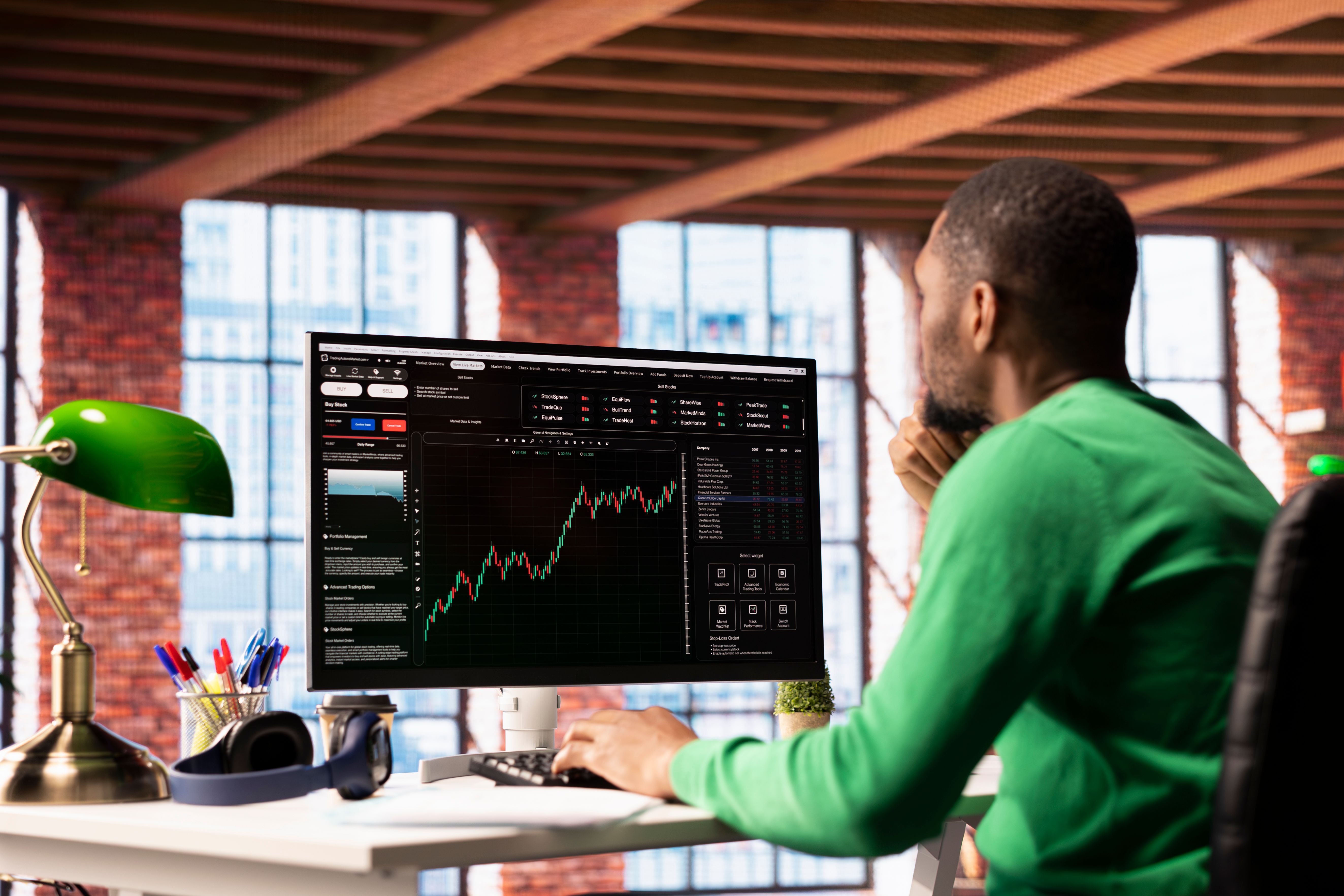 investor watching market