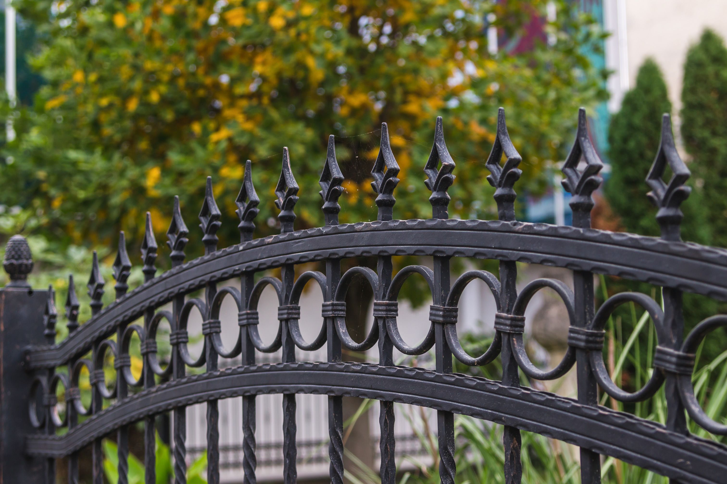 wrought iron fence
