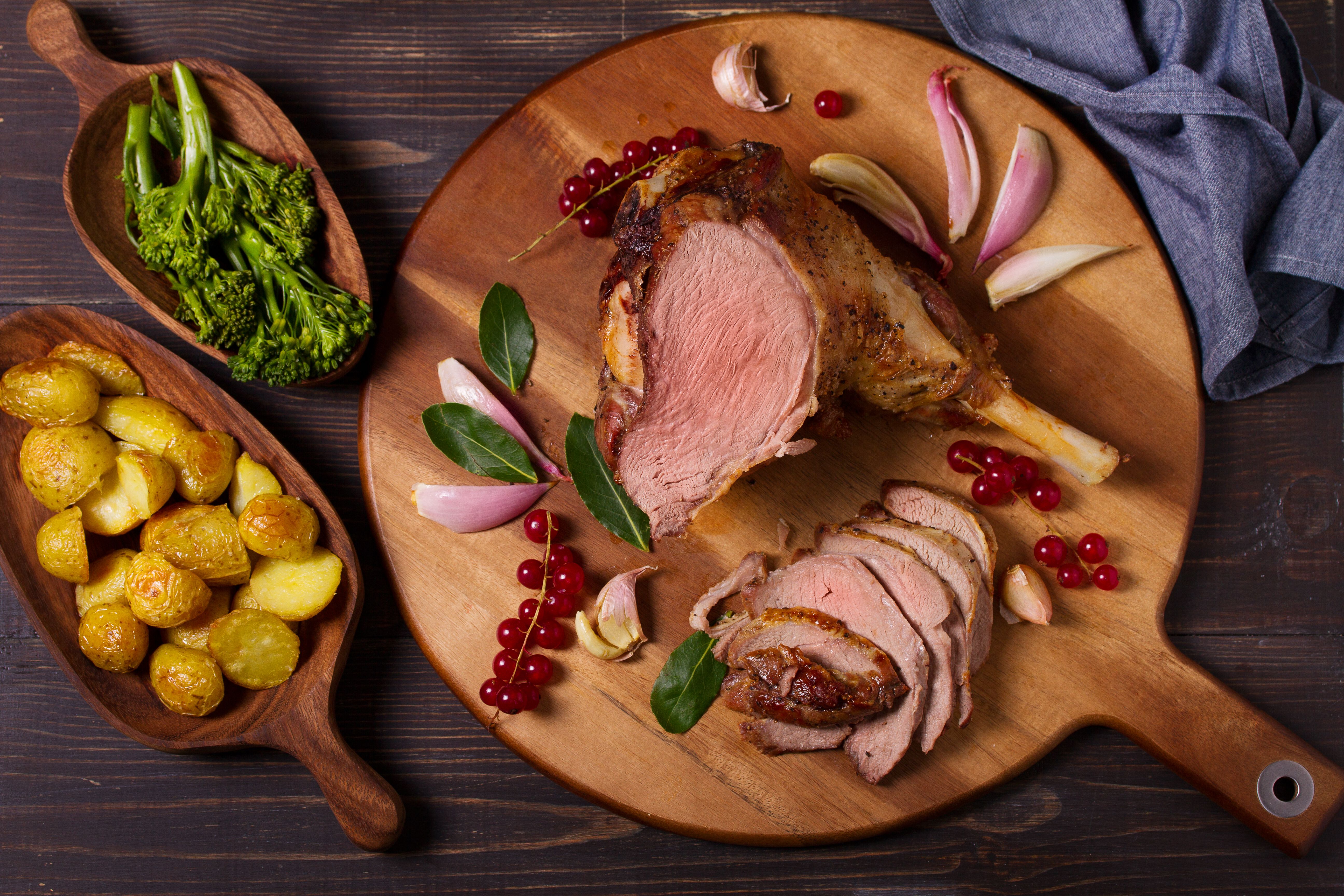 roasted lamb