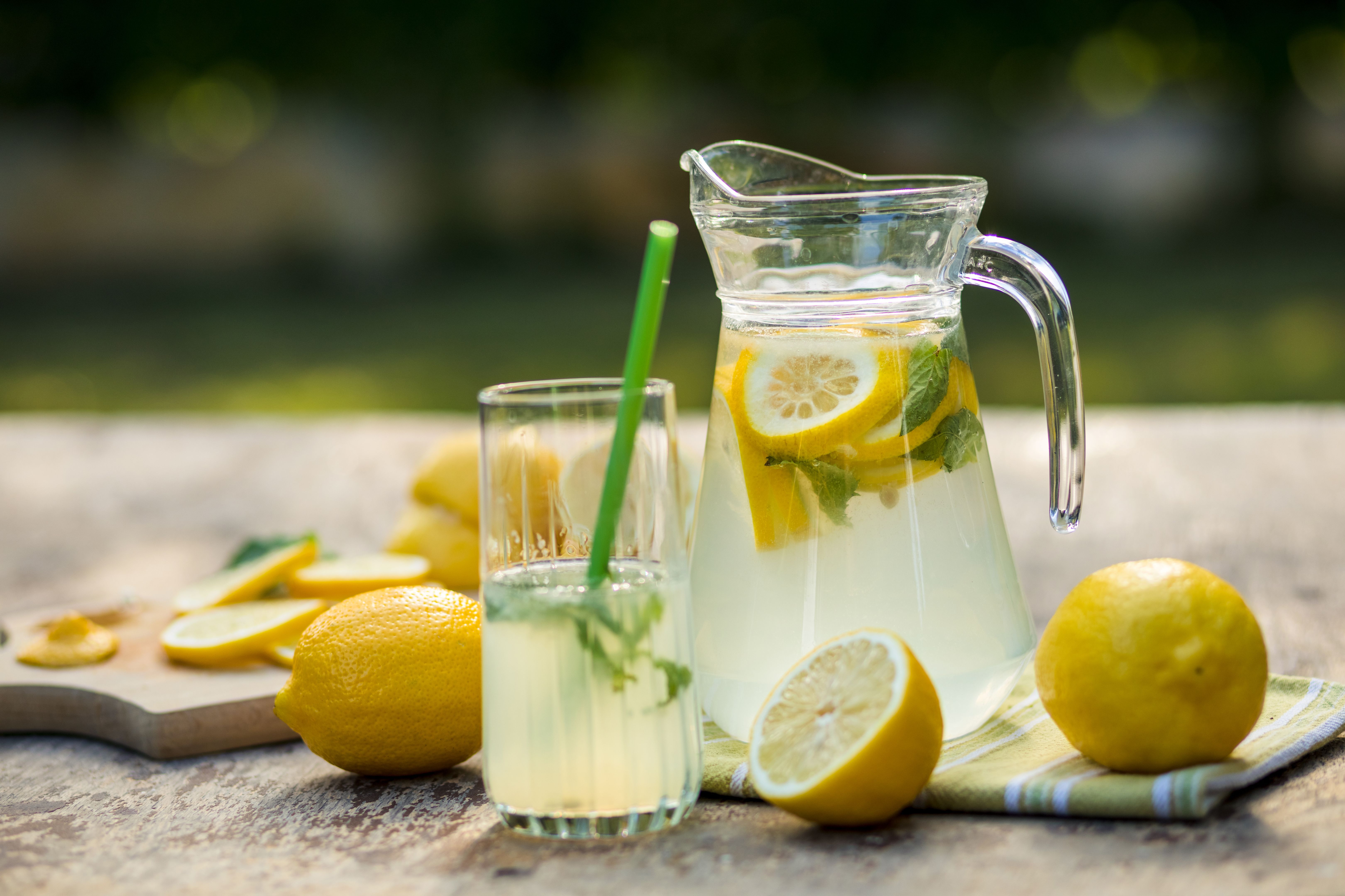 homemade lemonade pitcher